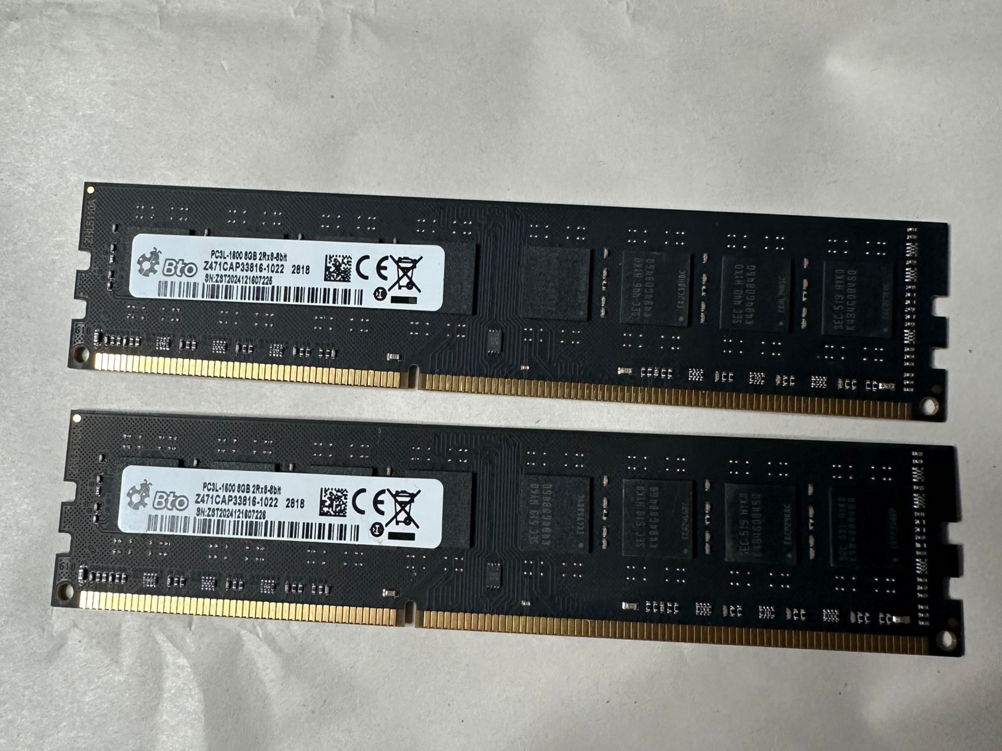 BTO 16GB (2x8GB) 2Rx8 PC3-12800U DDR3-1600MHz Non-ECC Memory Ram