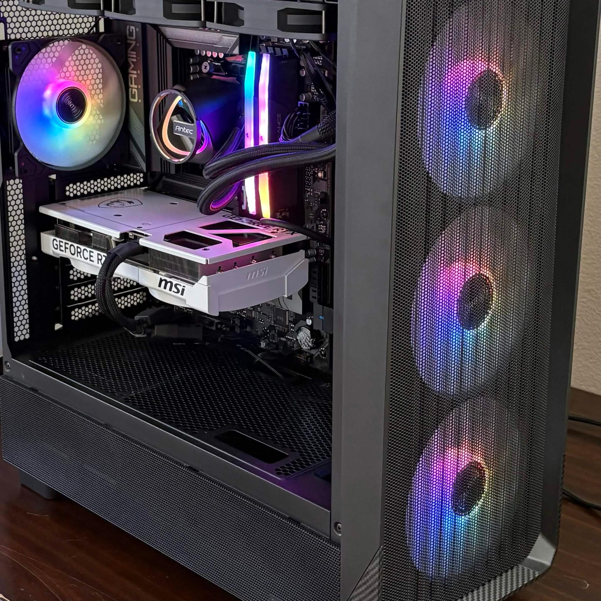 Black PC build made for 1440p Gaming, Multitasking, Video editing, and etc