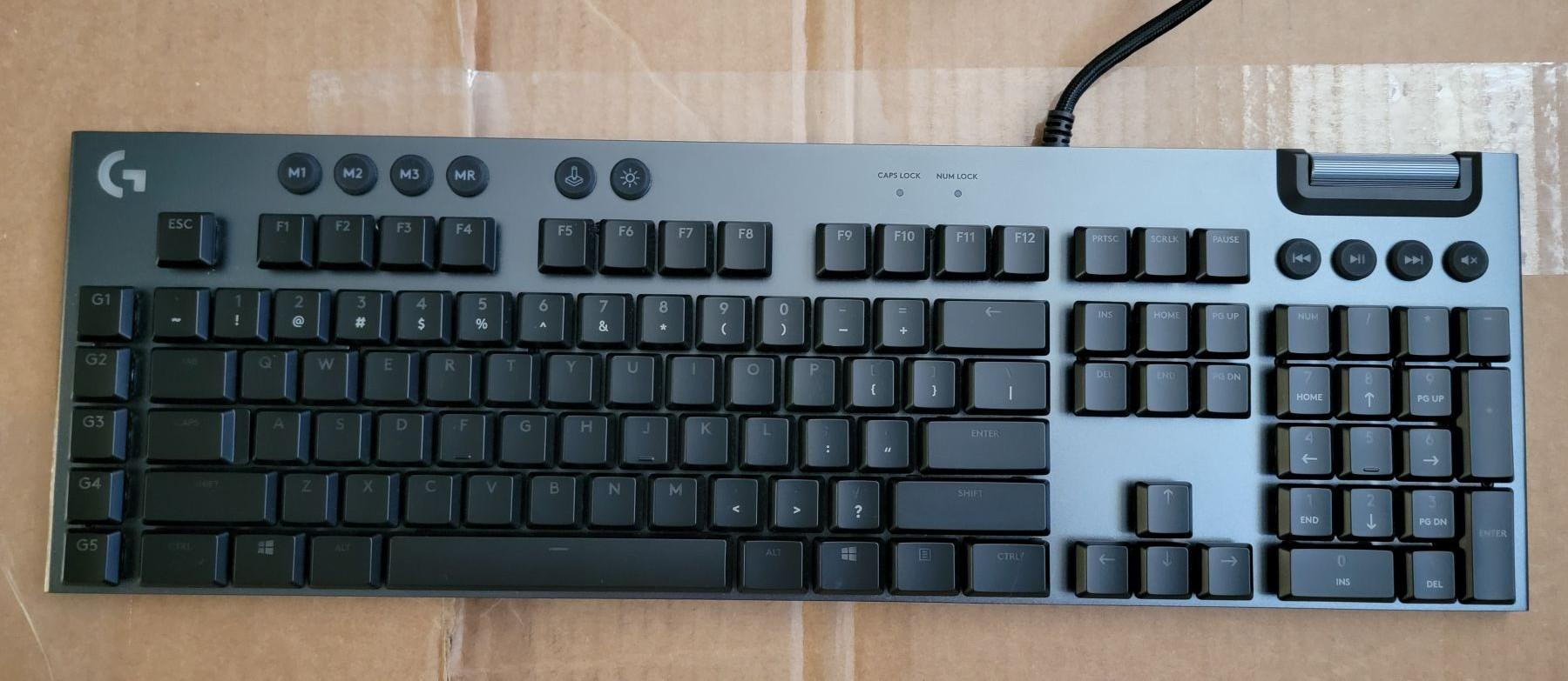 Logitech G815 RGB Mechanical Gaming Keyboard - Clicky Switches - Low Profile - Used