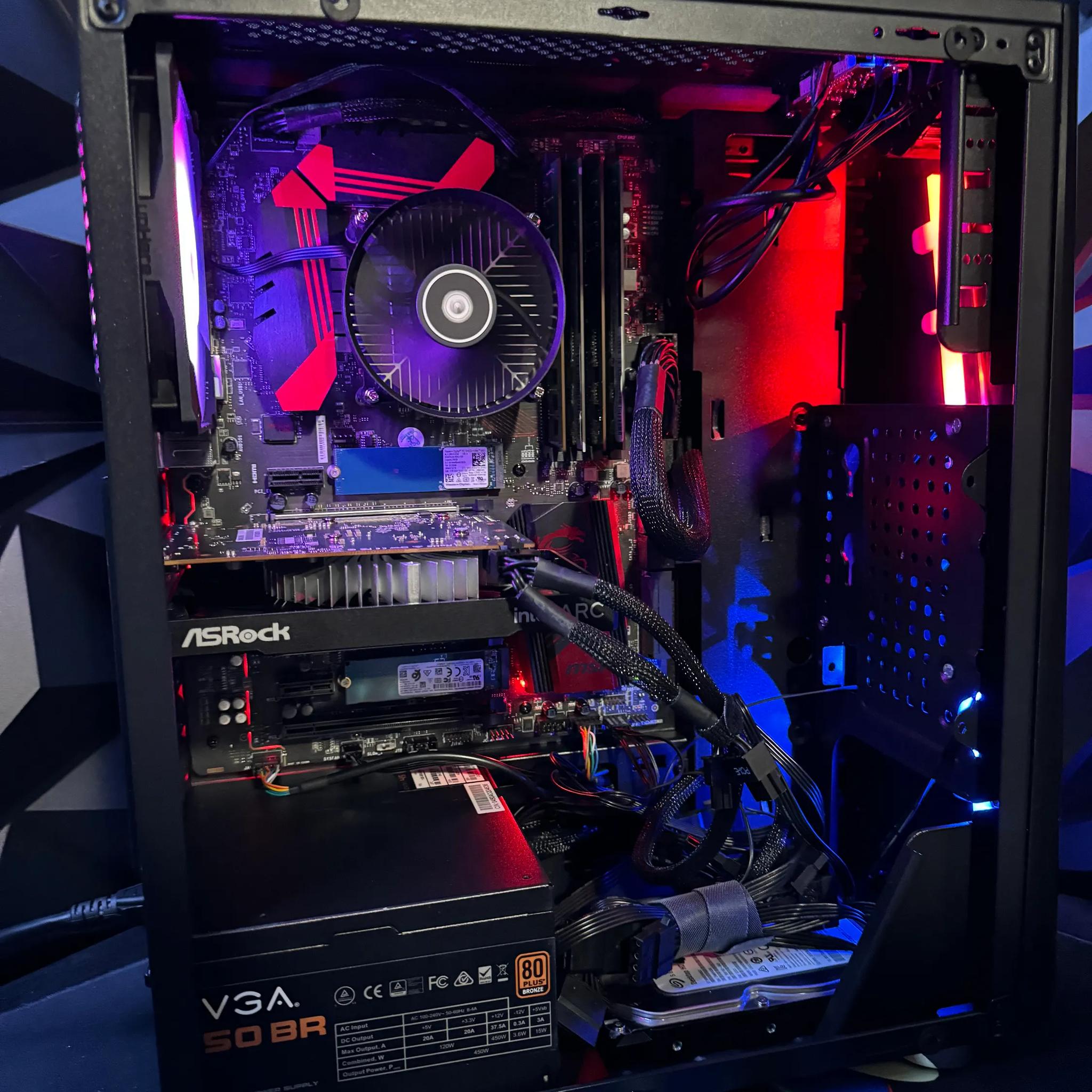𖥔Black Budget Bomber𖥔 i5 6500|Intel Arc 380 | 16 GB DDR4 𖥔 Tusker Build 6580
