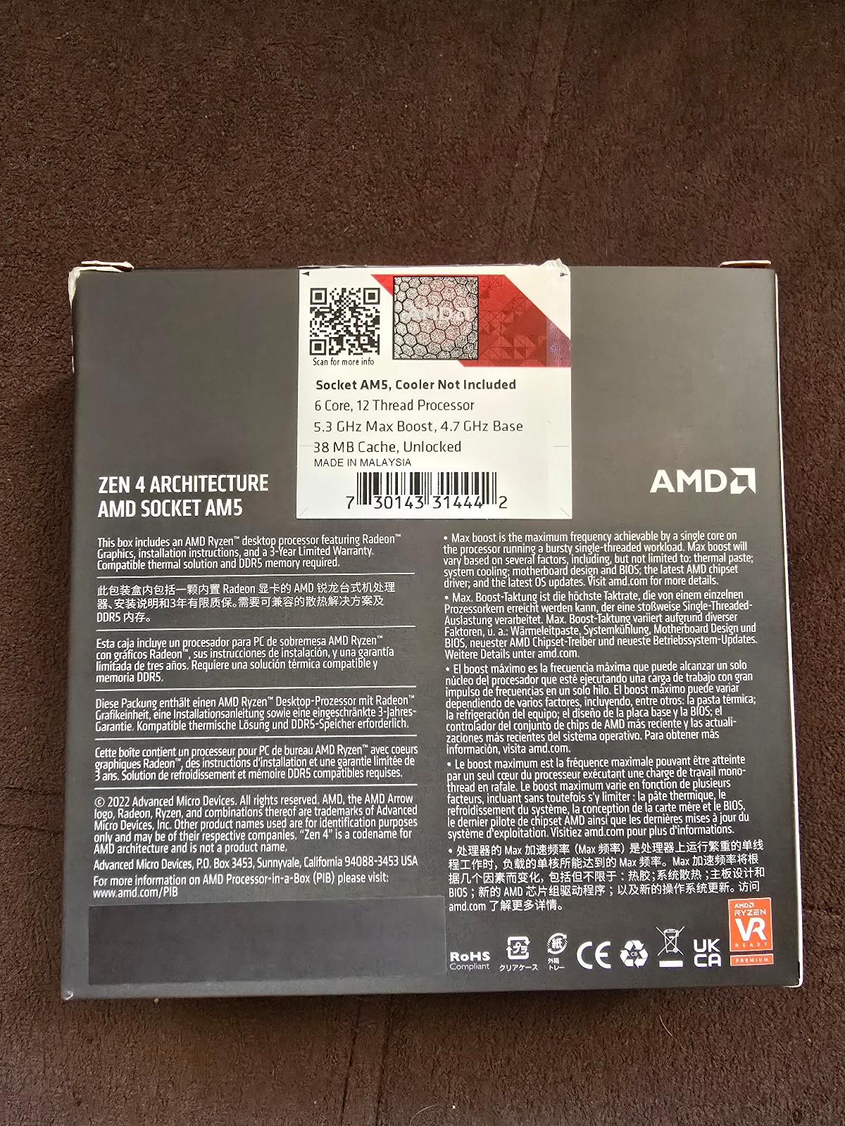 AMD Ryzen 5 7600x with ThermalRight Cooler