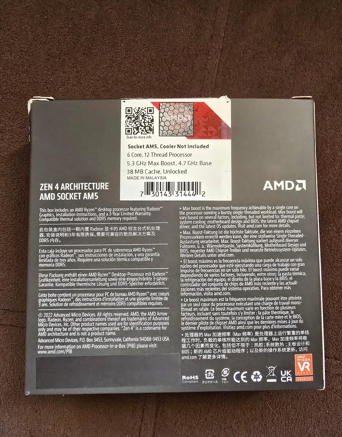 AMD Ryzen 5 7600x with ThermalRight Cooler