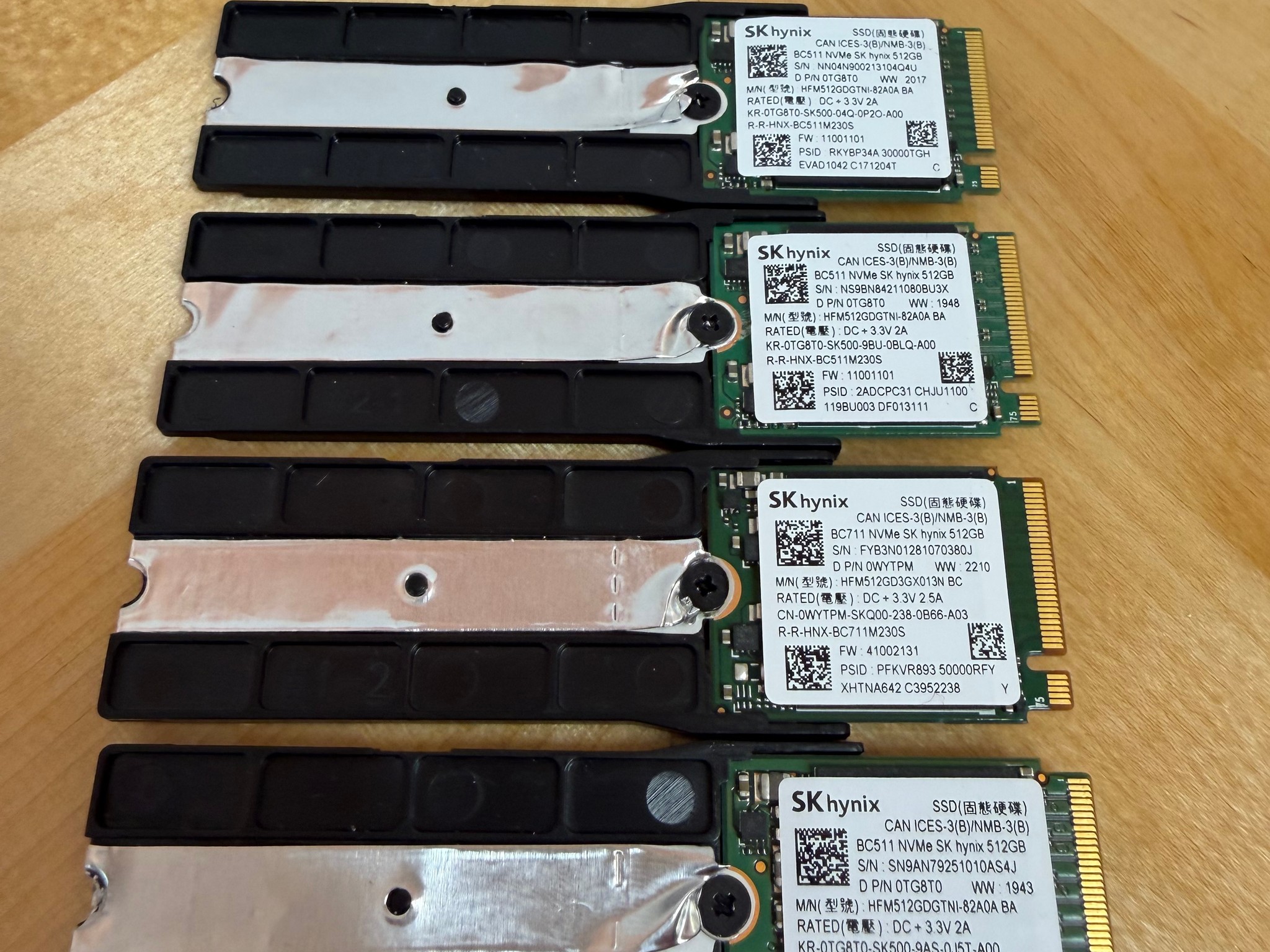 SK hynix BC511 512GB M.2 2230 NVMe PCIe Gen3 x4 SSD w/ 2280 Adapter Bracket
