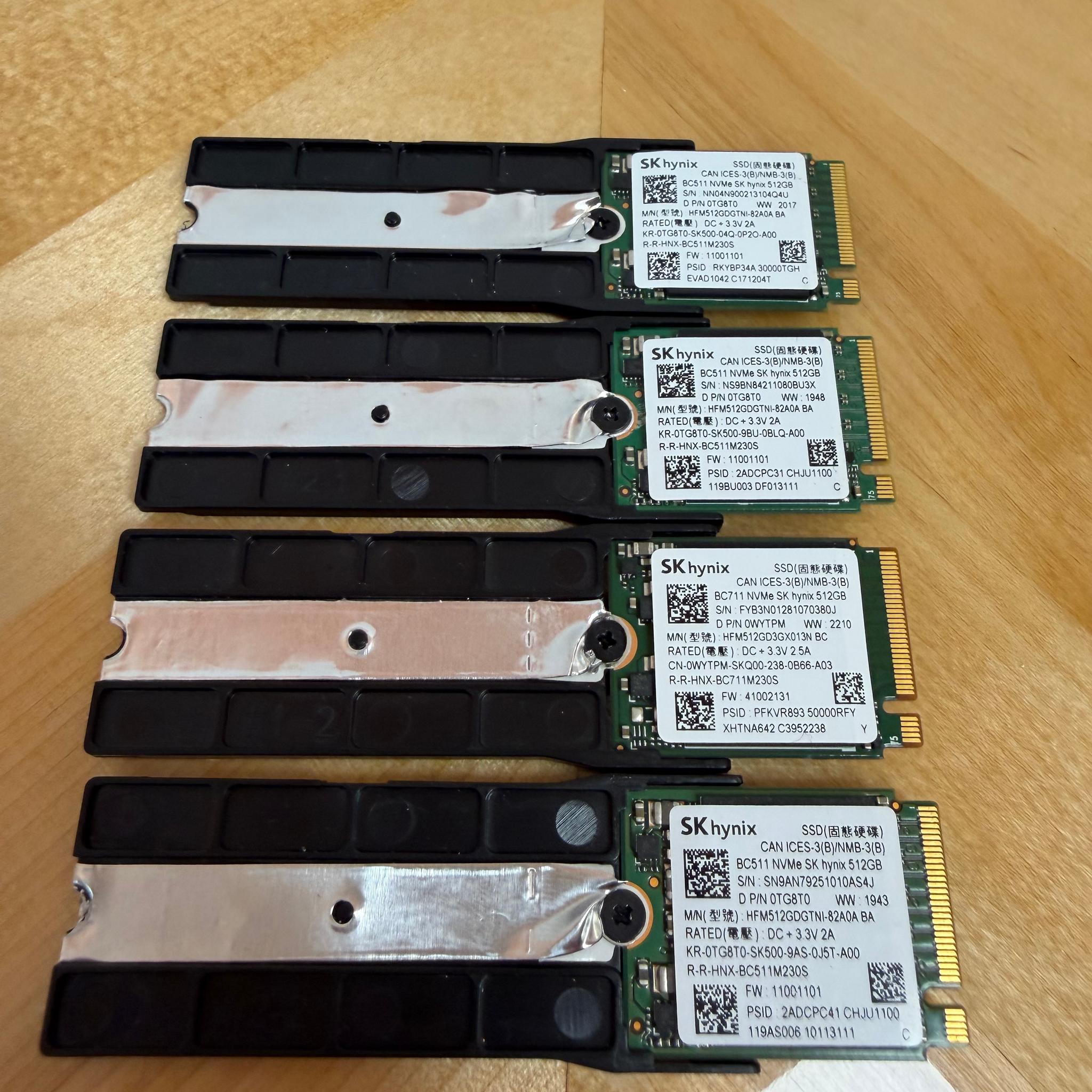SK hynix BC511 512GB M.2 2230 NVMe PCIe Gen3 x4 SSD w/ 2280 Adapter Bracket