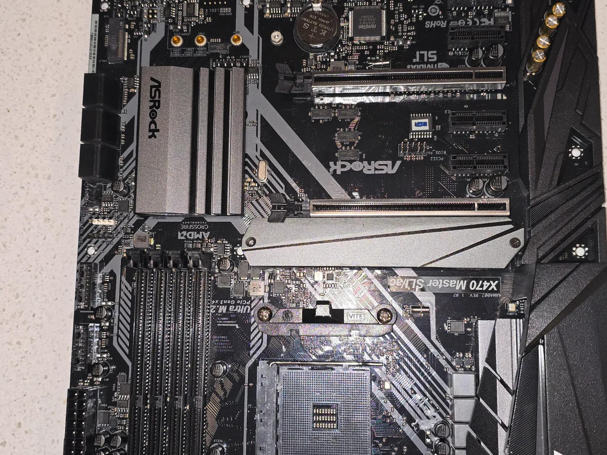 ASRock X470 Master Motherboard SLI/AC AM4 AMD Promontory X470 SATA 6Gb/s ATX