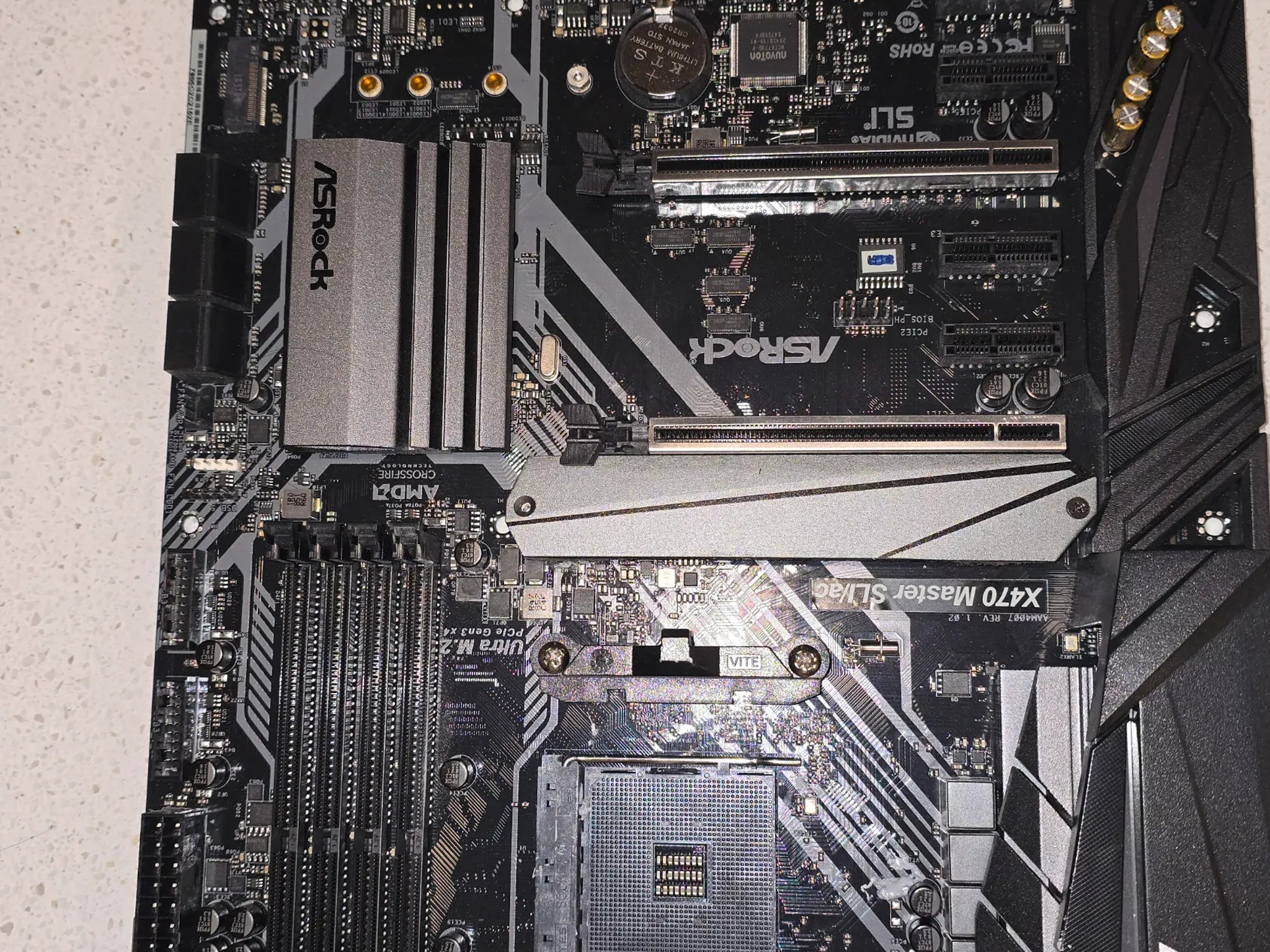 ASRock X470 Master Motherboard SLI/AC AM4 AMD Promontory X470 SATA 6Gb/s ATX