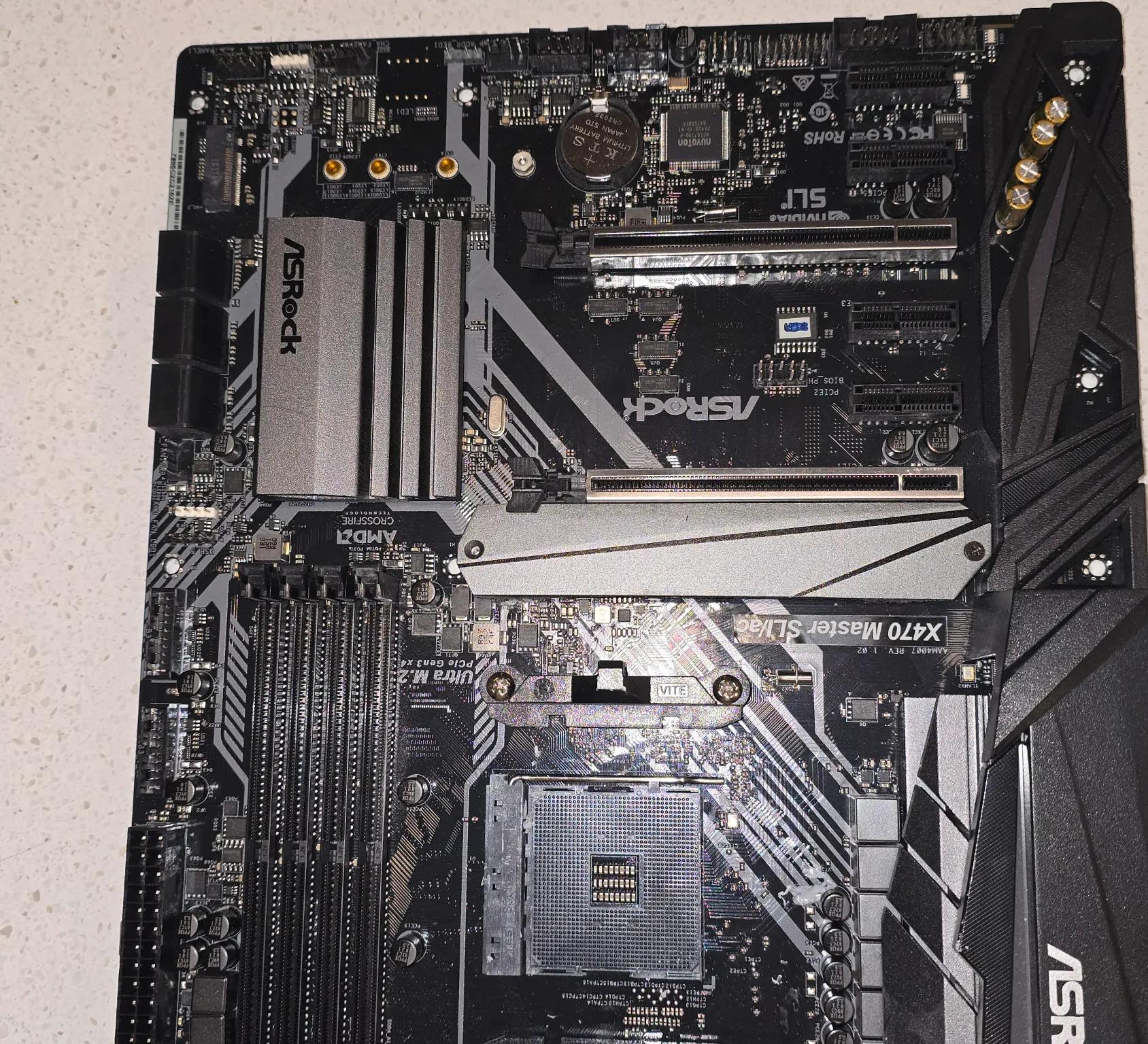 ASRock X470 Master Motherboard SLI/AC AM4 AMD Promontory X470 SATA 6Gb/s ATX