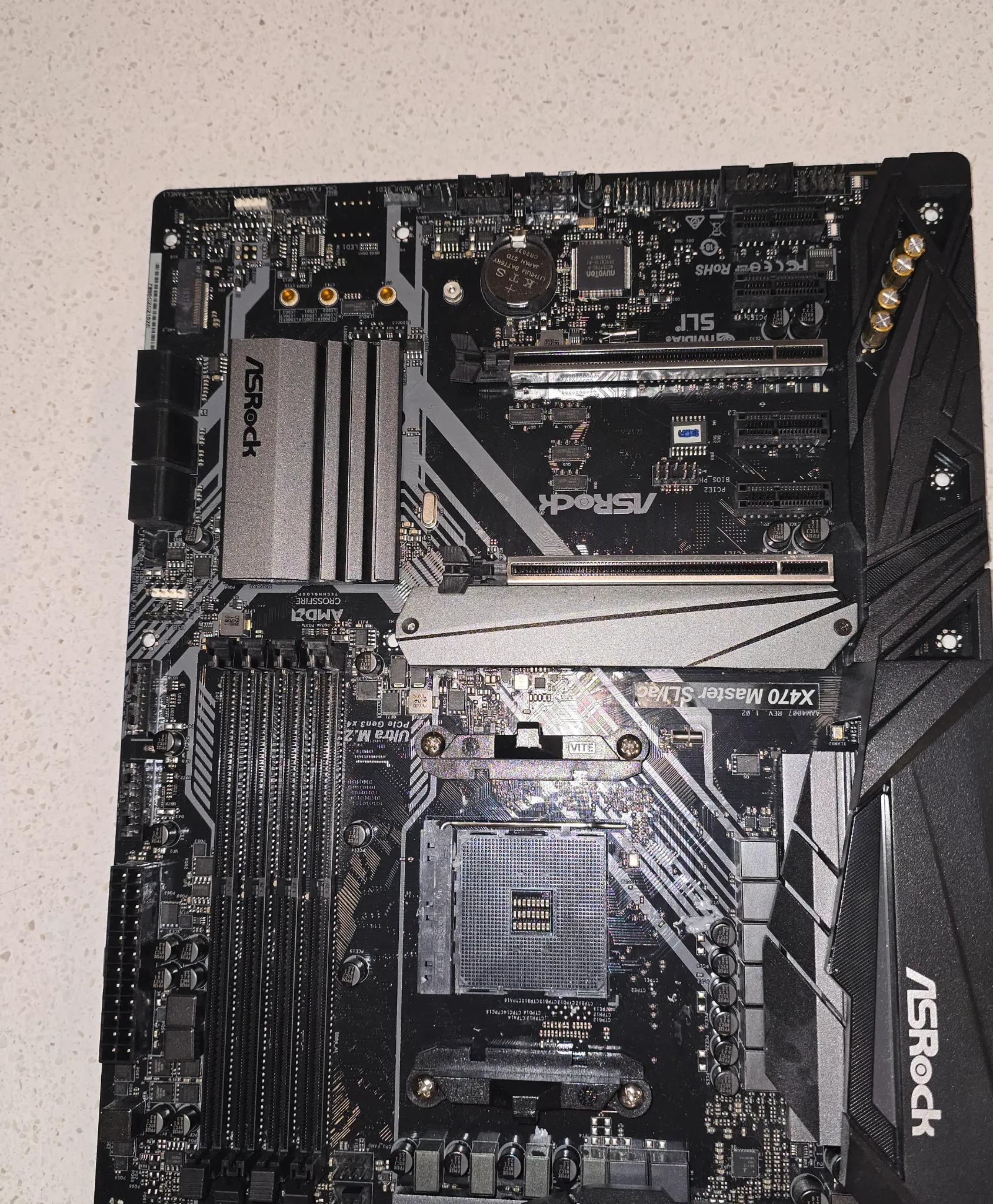 ASRock X470 Master Motherboard SLI/AC AM4 AMD Promontory X470 SATA 6Gb/s ATX
