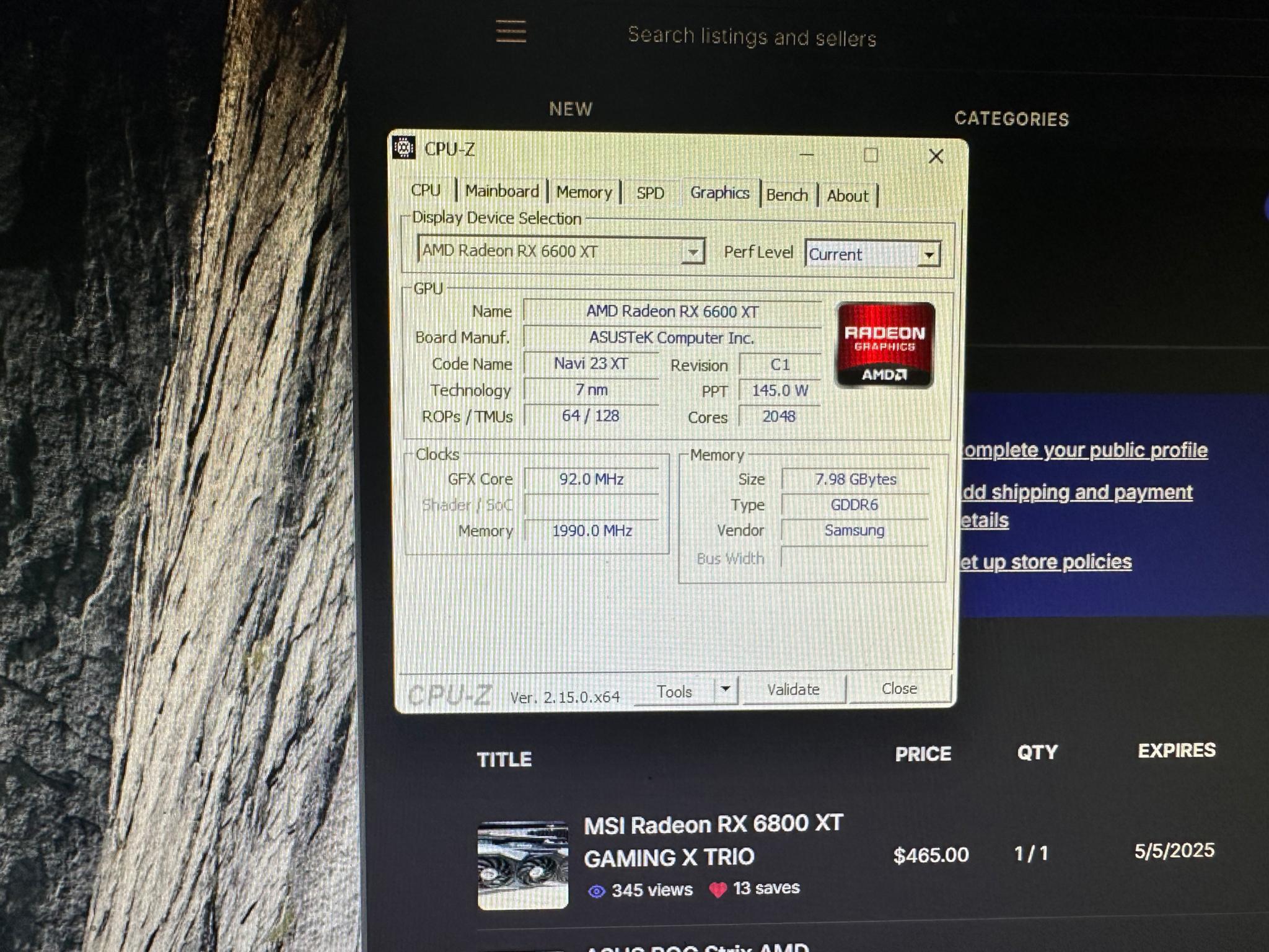 ASUS ROG Strix AMD Radeon RX 6600 XT OC Edition Gaming Graphics