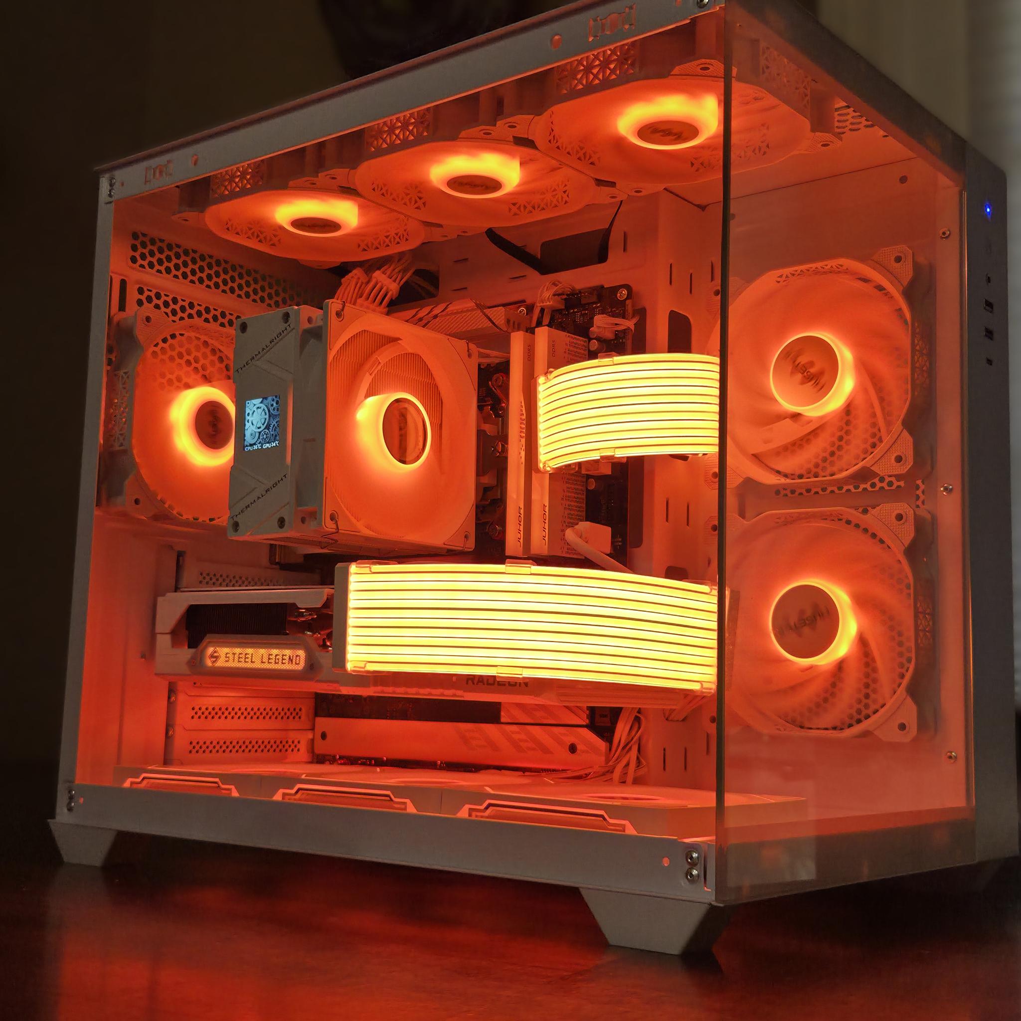 White Spectre! 👻 | Ryzen 5 9600X | RX 9070 XT | 32GB DDR5 6000 | Display on Cooler!