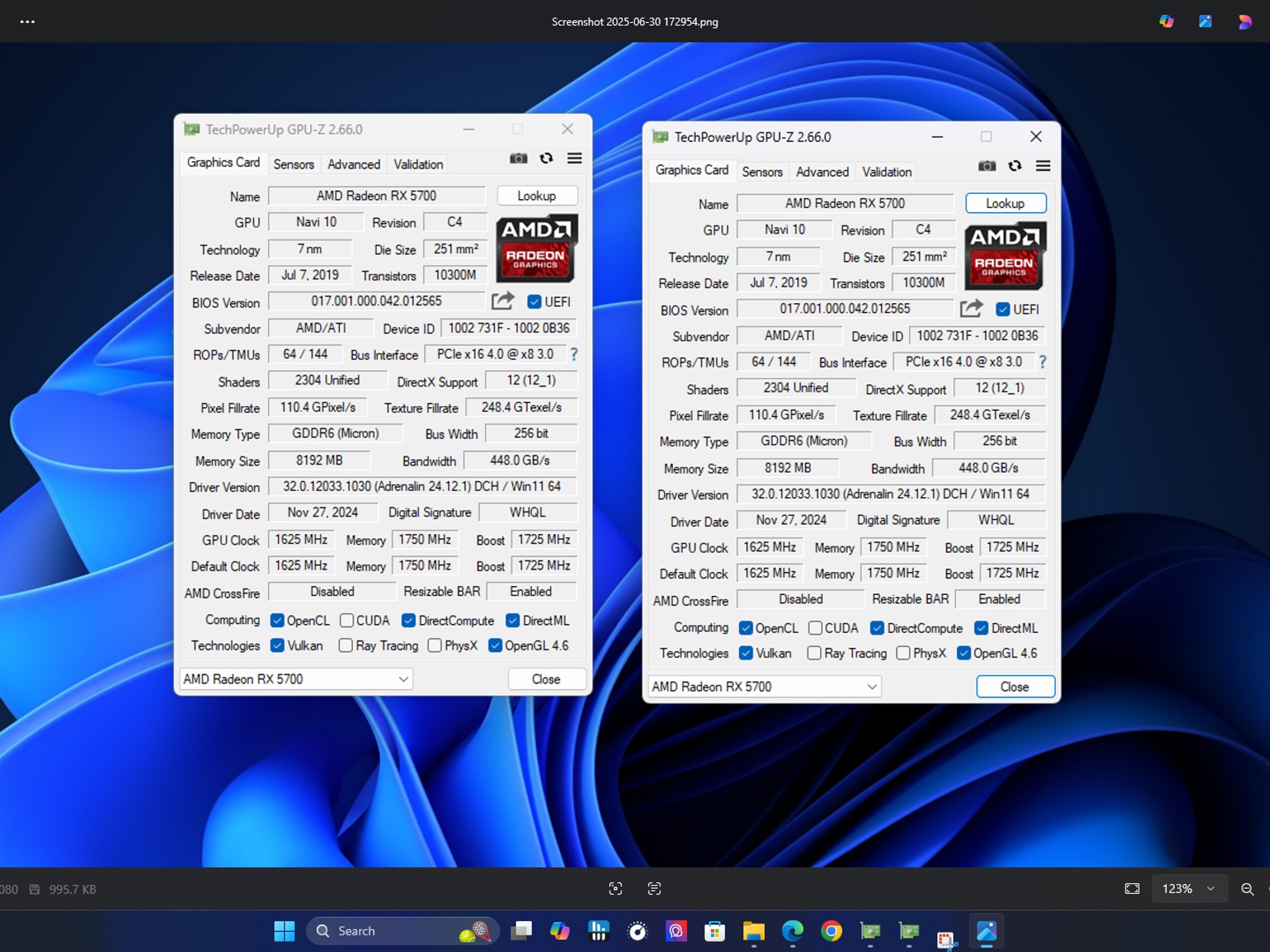 Sapphire Radeon RX 5700 Reference Edition, 1080P Gaming budget card