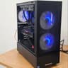 Black PowerSpec PC Case with Tempered Glass w/ 3 Fans