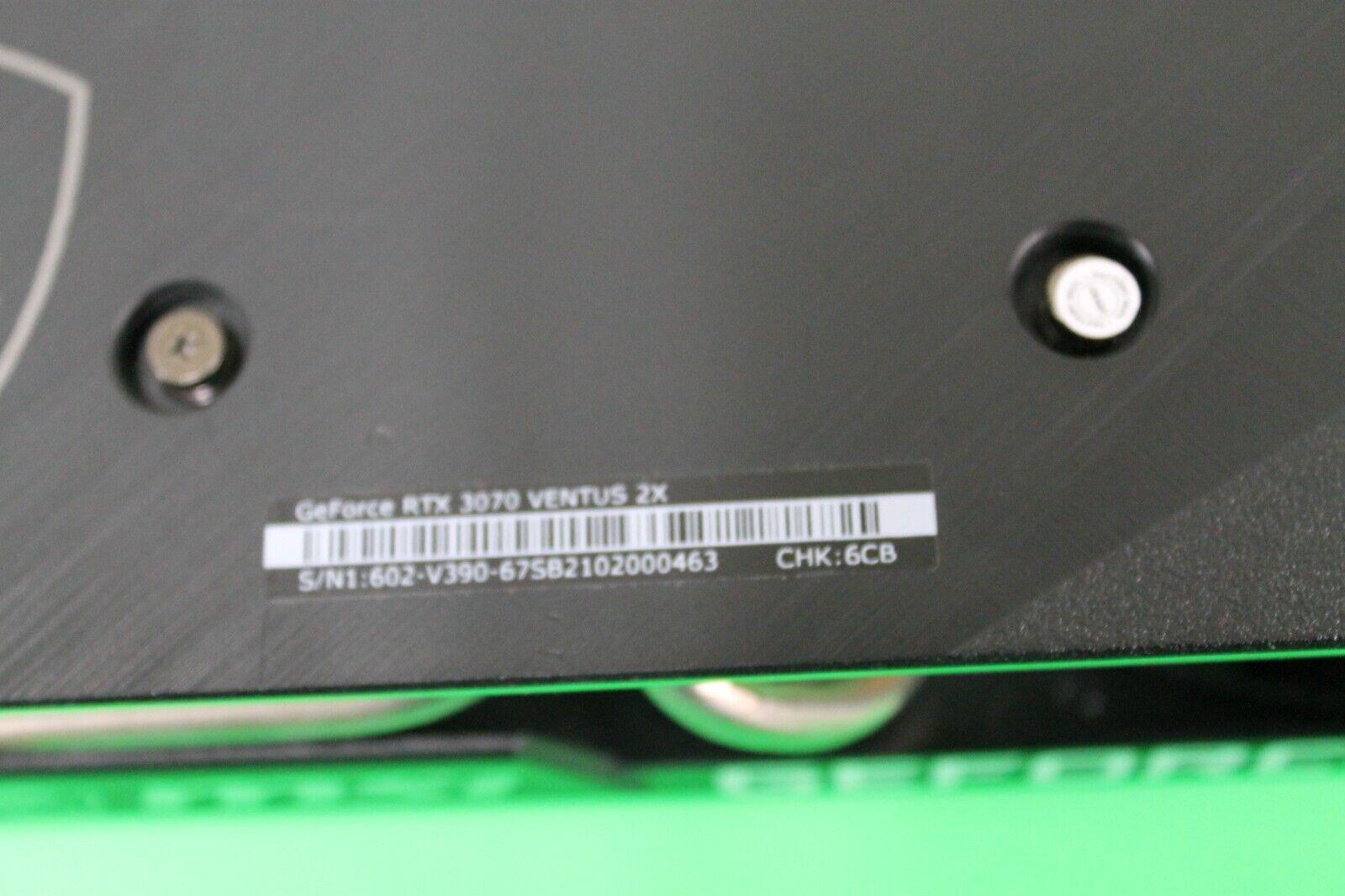 MSi Nvidia Geforce RTX 3070 Ventus 2X NON-LHR 8GB GDDR6 Graphics Card GPU