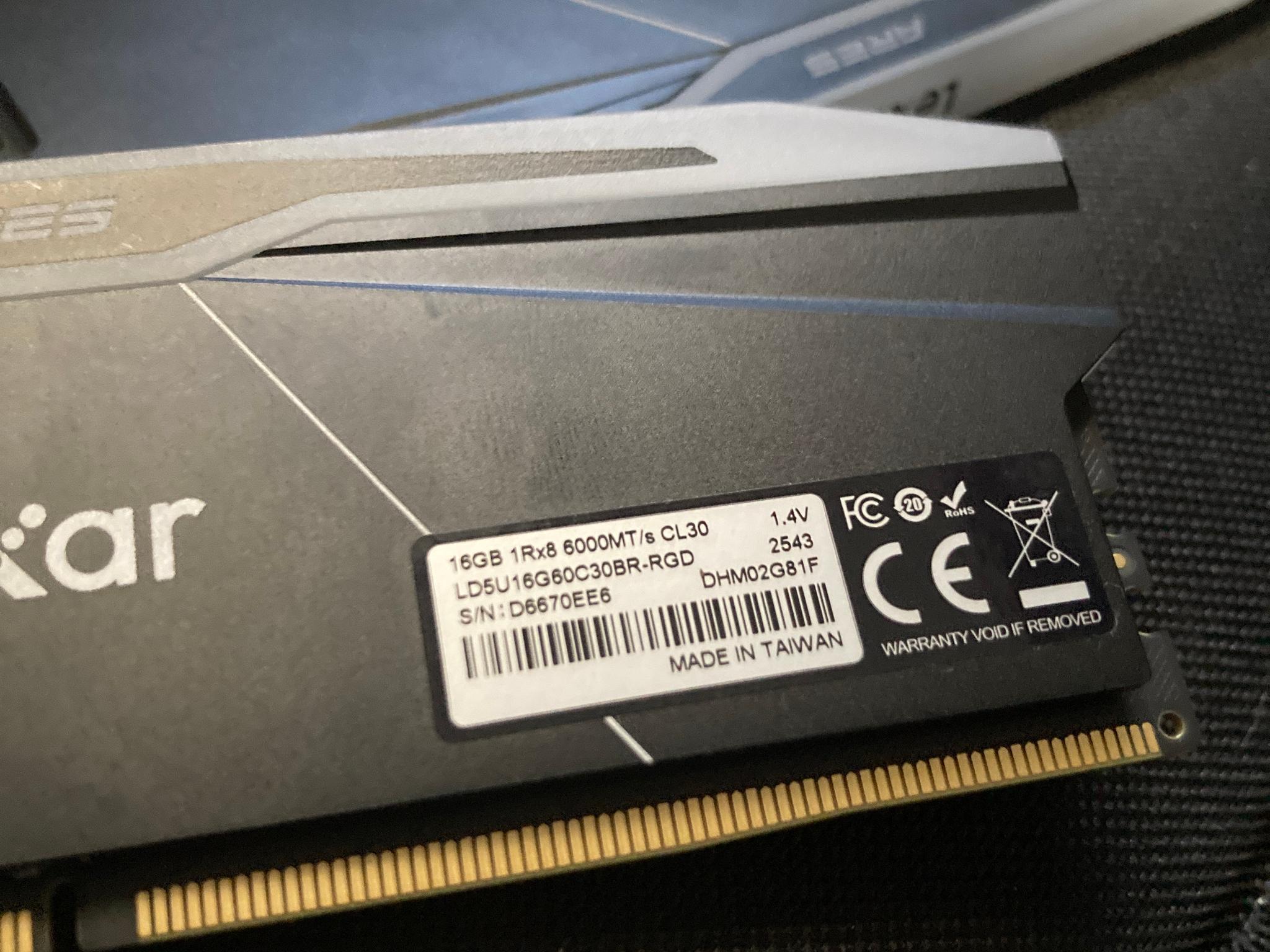 32gb ddr5 6000 Lexar ARES 2nd gen 288-pin