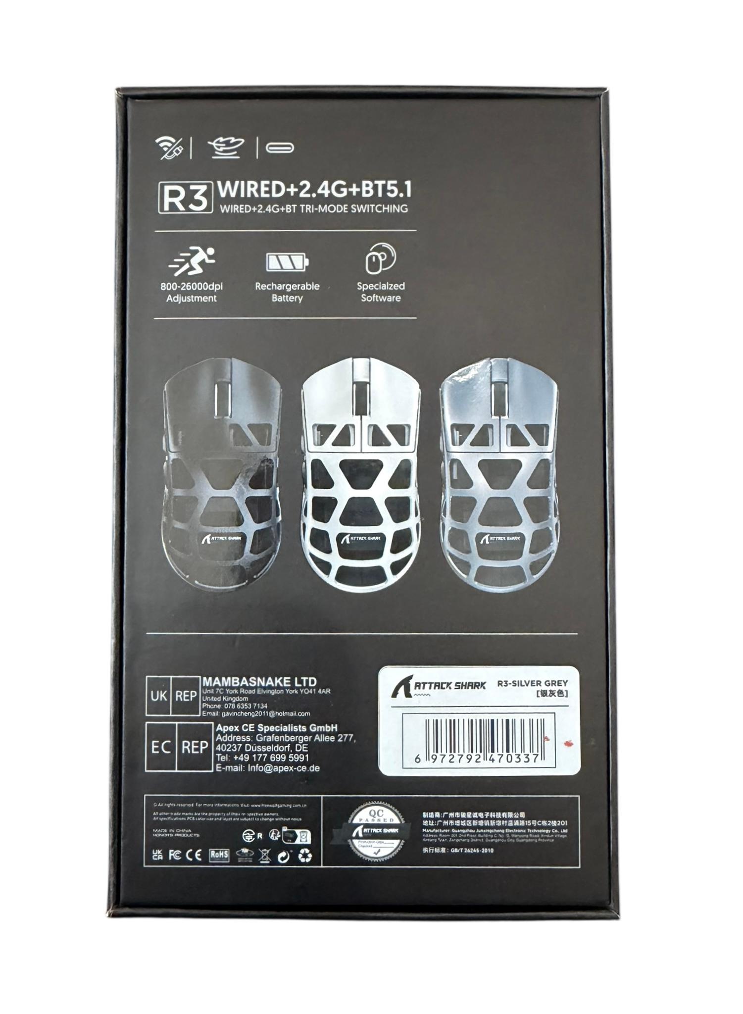 AttackShark PAW3995 Wireless USB Magnesium Gaming Mouse