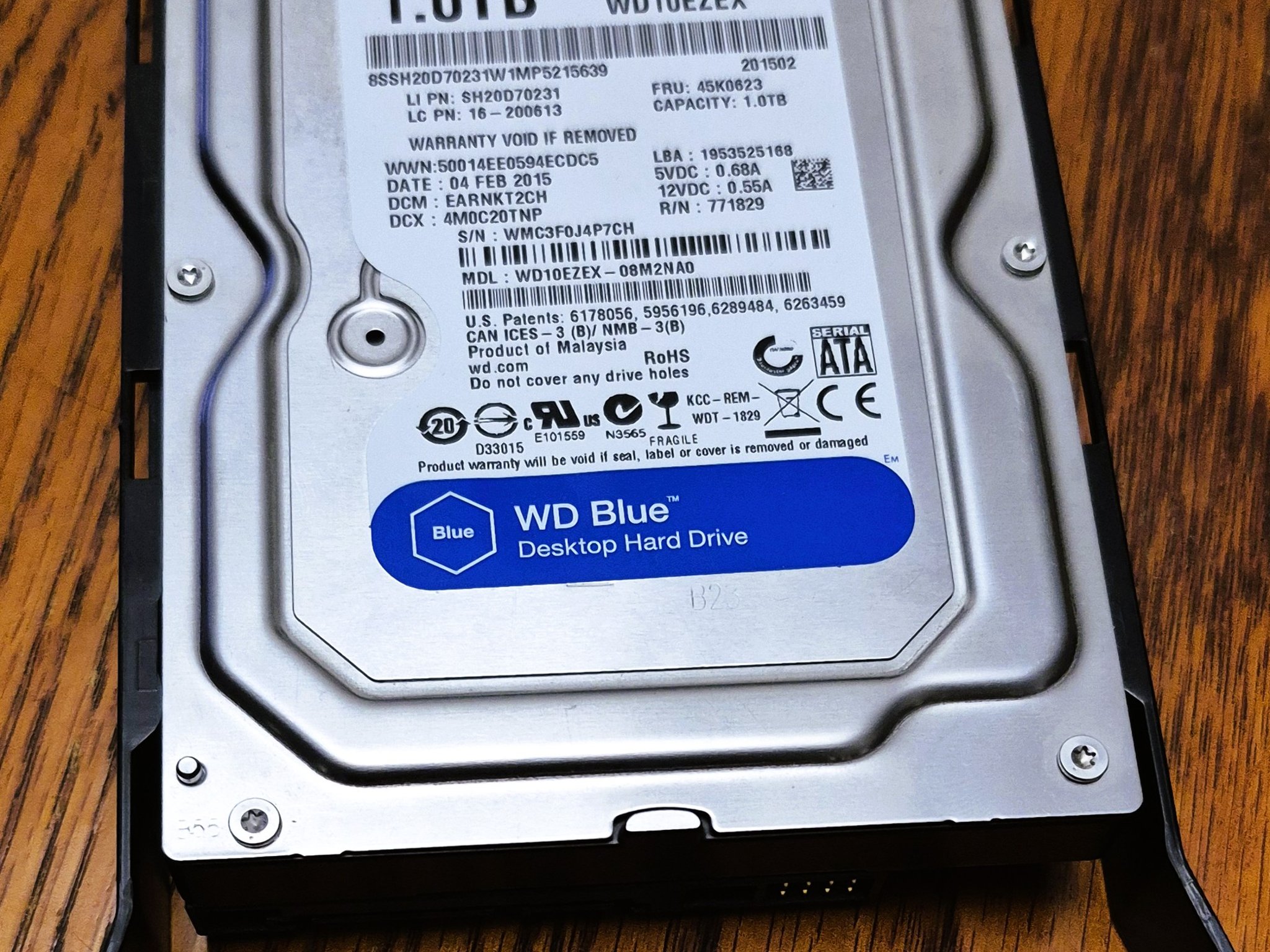 Western Digital WD10EZEX-08M2NA0 - 1TB 7.2K RPM SATA 3.5" Hard Drive HDD