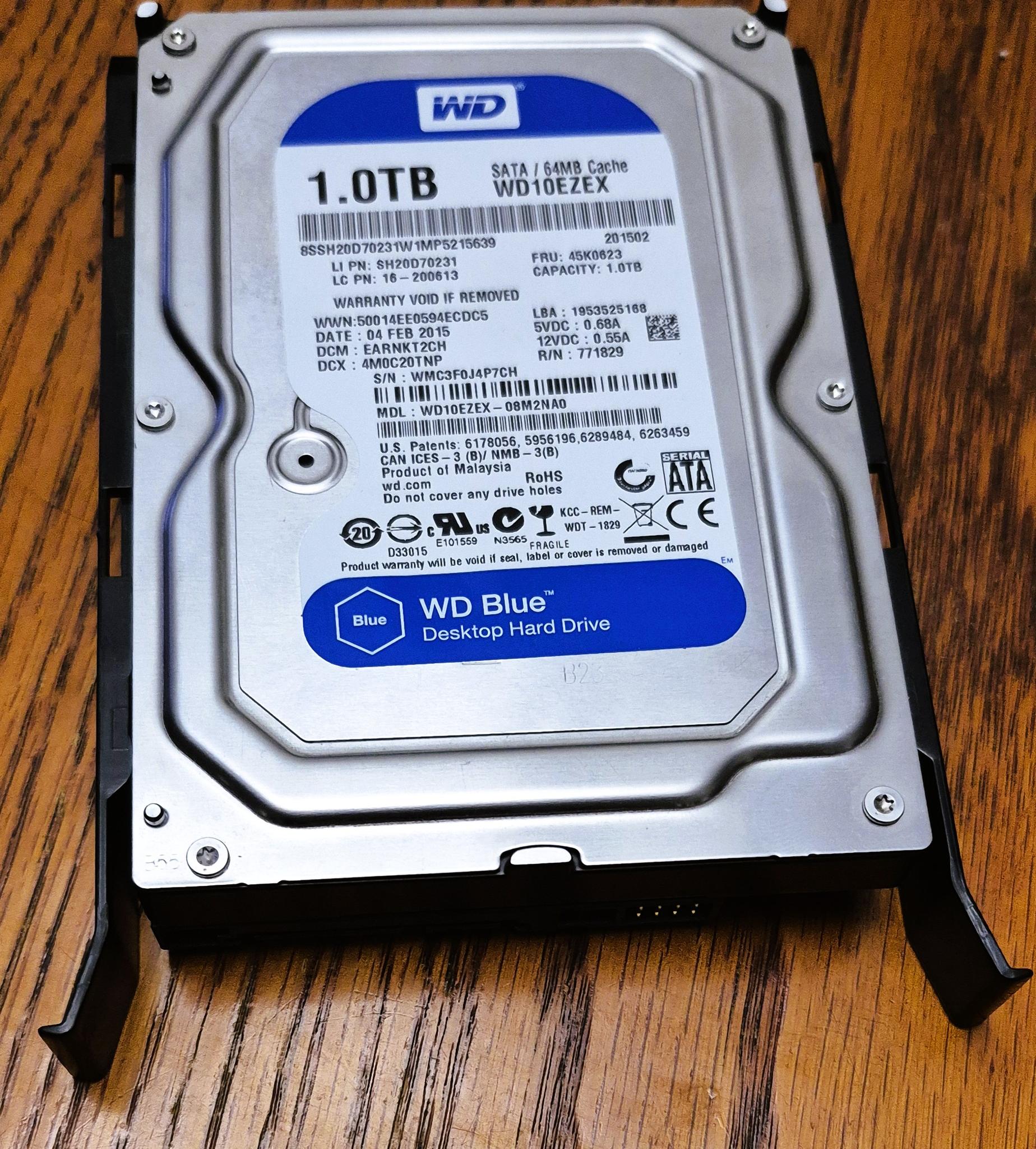 Western Digital WD10EZEX-08M2NA0 - 1TB 7.2K RPM SATA 3.5" Hard Drive HDD