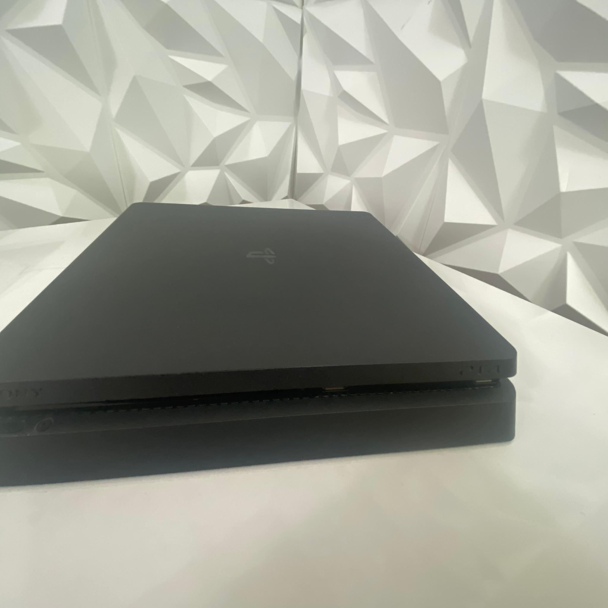 PS4 Slim 1TB with 2 Controllers and 2 Free Games ( Fifa 20 + The Crew 2 ) Good Condition