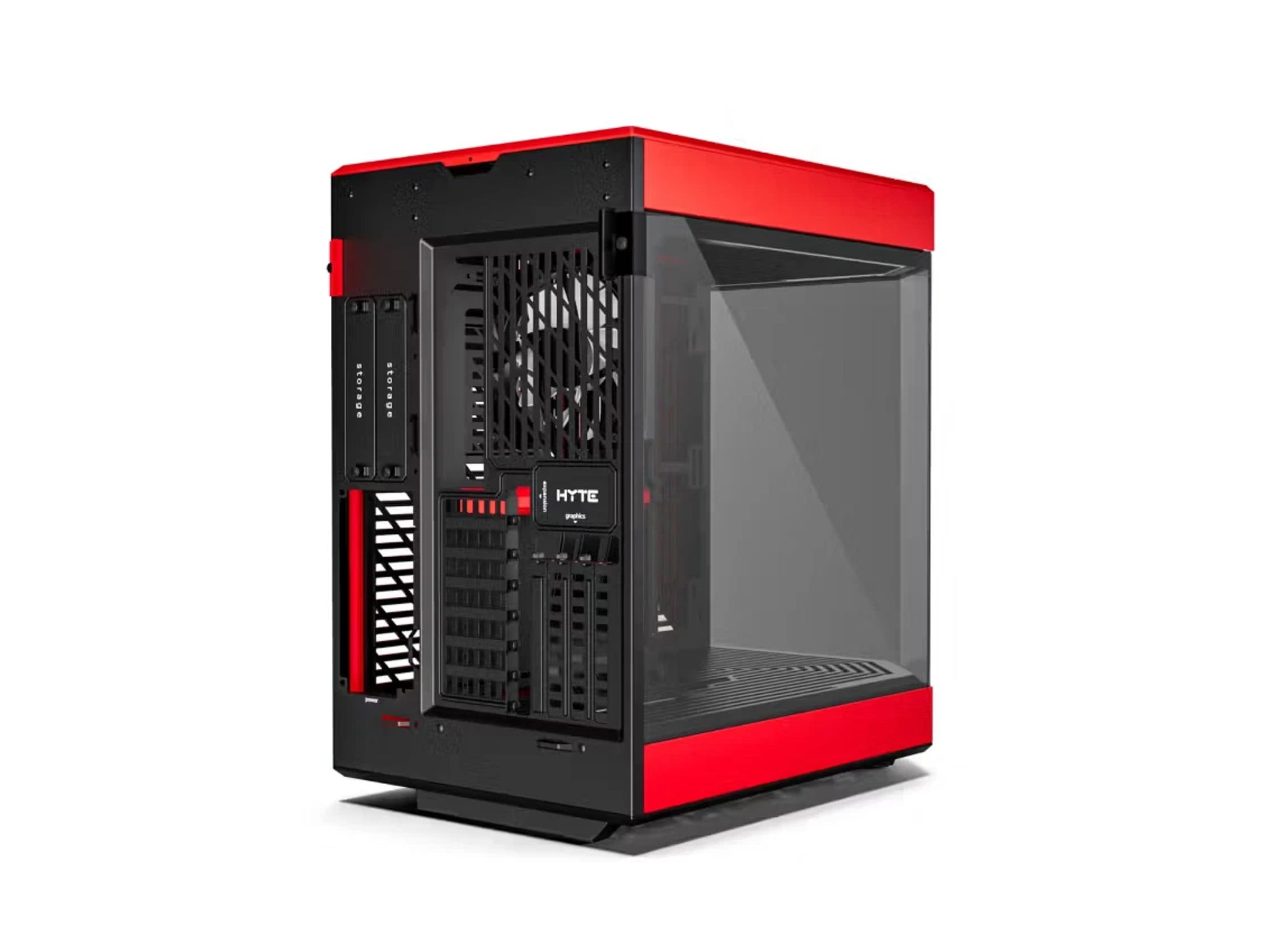 HYTE Y60 w/ 12.6″ LCD ATX Mid-Tower PC Computer Case Dual-Chamber Panoramic Glass