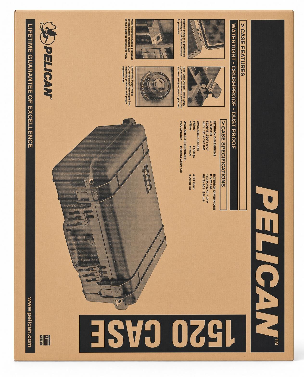 Pelican 1520 Protector Case - Black with Foam | Sealed New