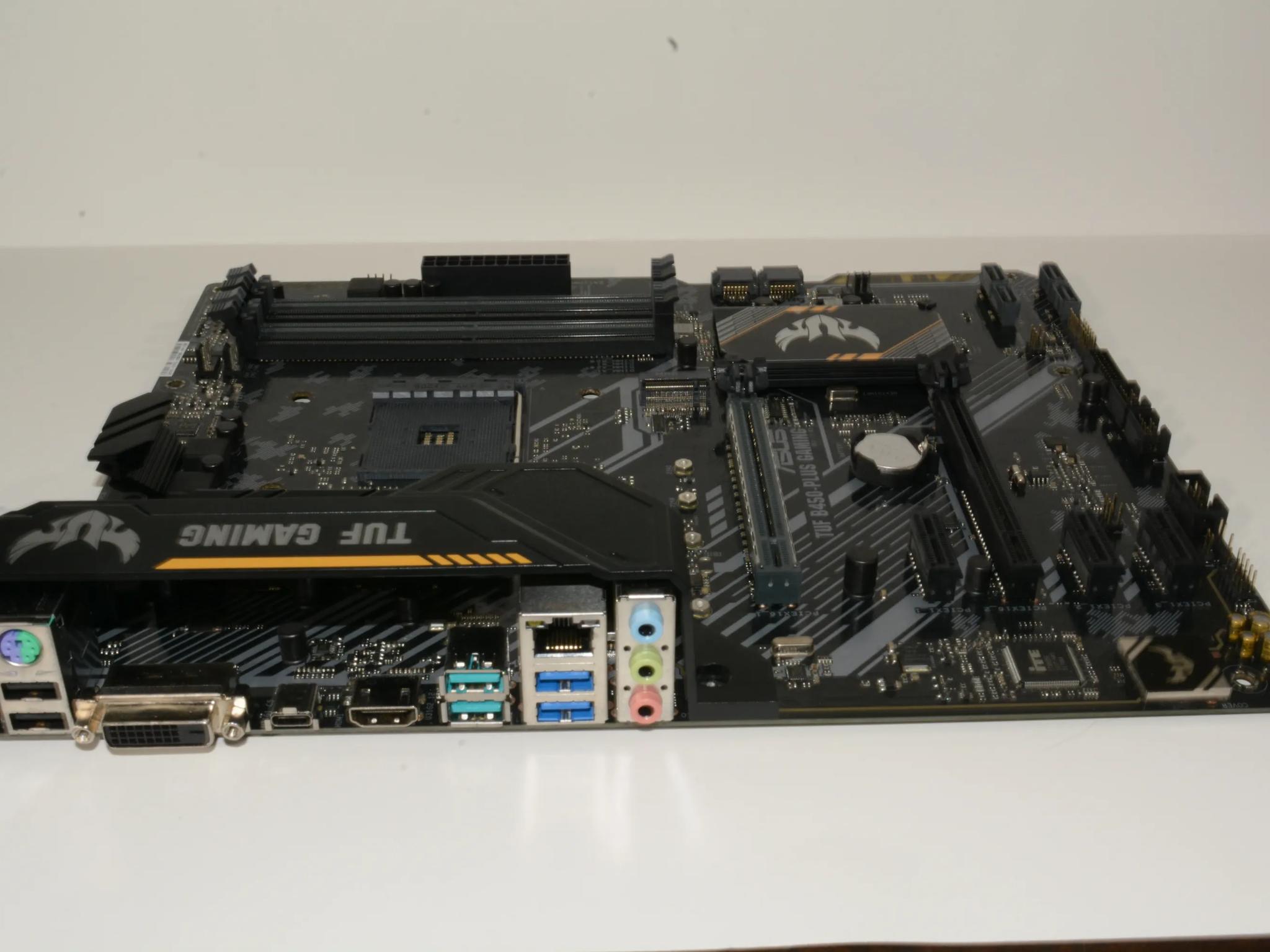 ASUS TUF B450-Plus Gaming Motherboard (ATX) AMD Ryzen 2 AM4 DDR4 HDMI DVI M.2