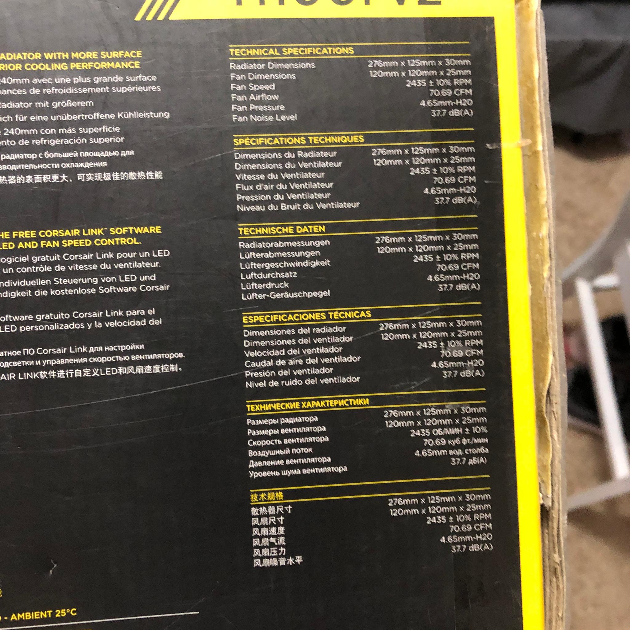 (Usable? READ DESC.) Corsair H100i V2 240mm AIO
