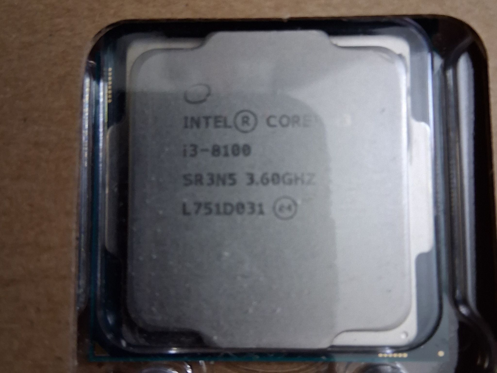 Intel Core i3-8100 SR3N5 CPU + Unused Intel Cooler (OG Paste) — Ships in i5 Box
