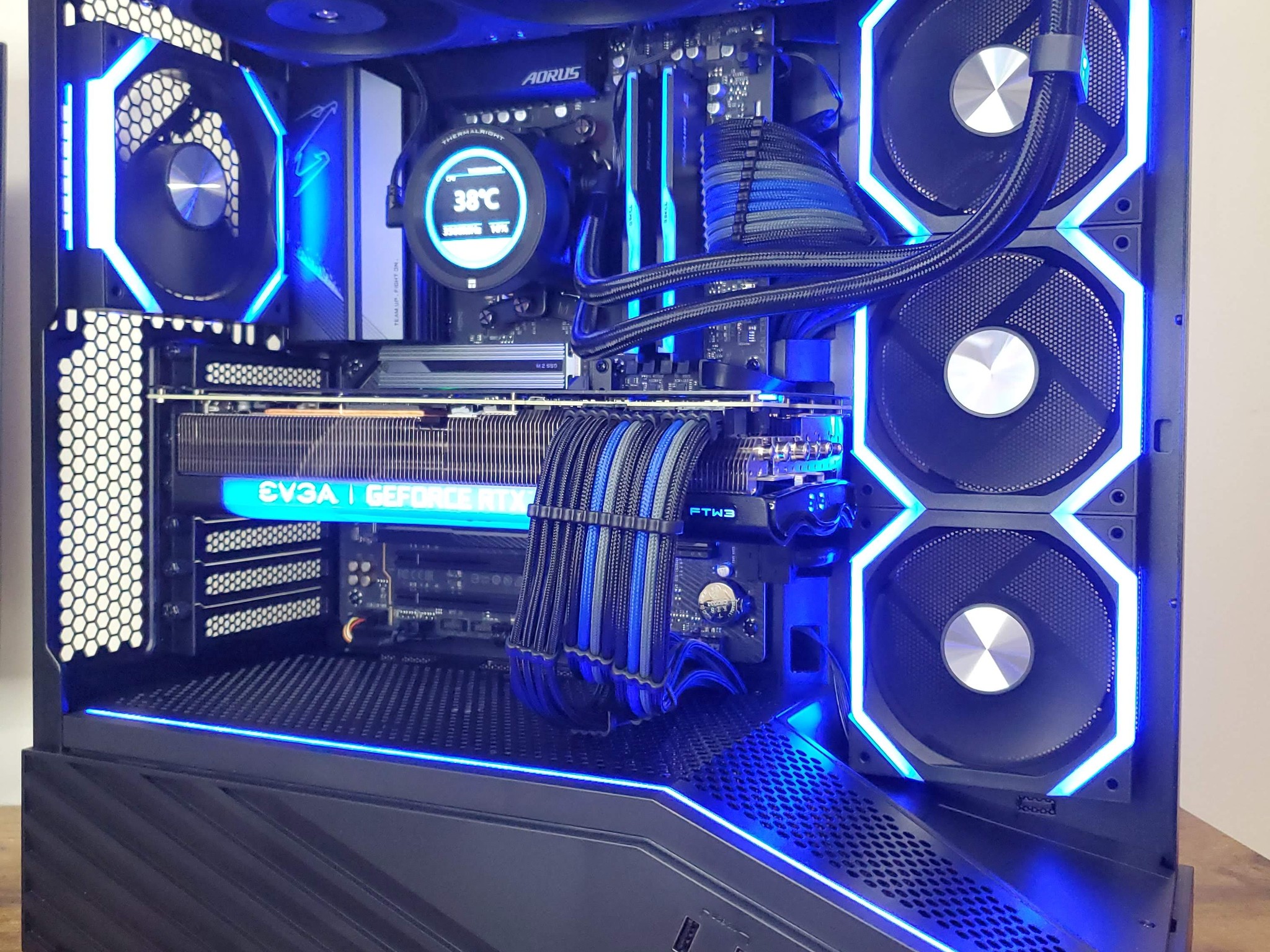 🔵 Sapphire Shadow: Ryzen 7 7700X | RTX 3080 Ti | 32GB DDR5 | 1TB NVMe | ATX Powerhouse 🚀