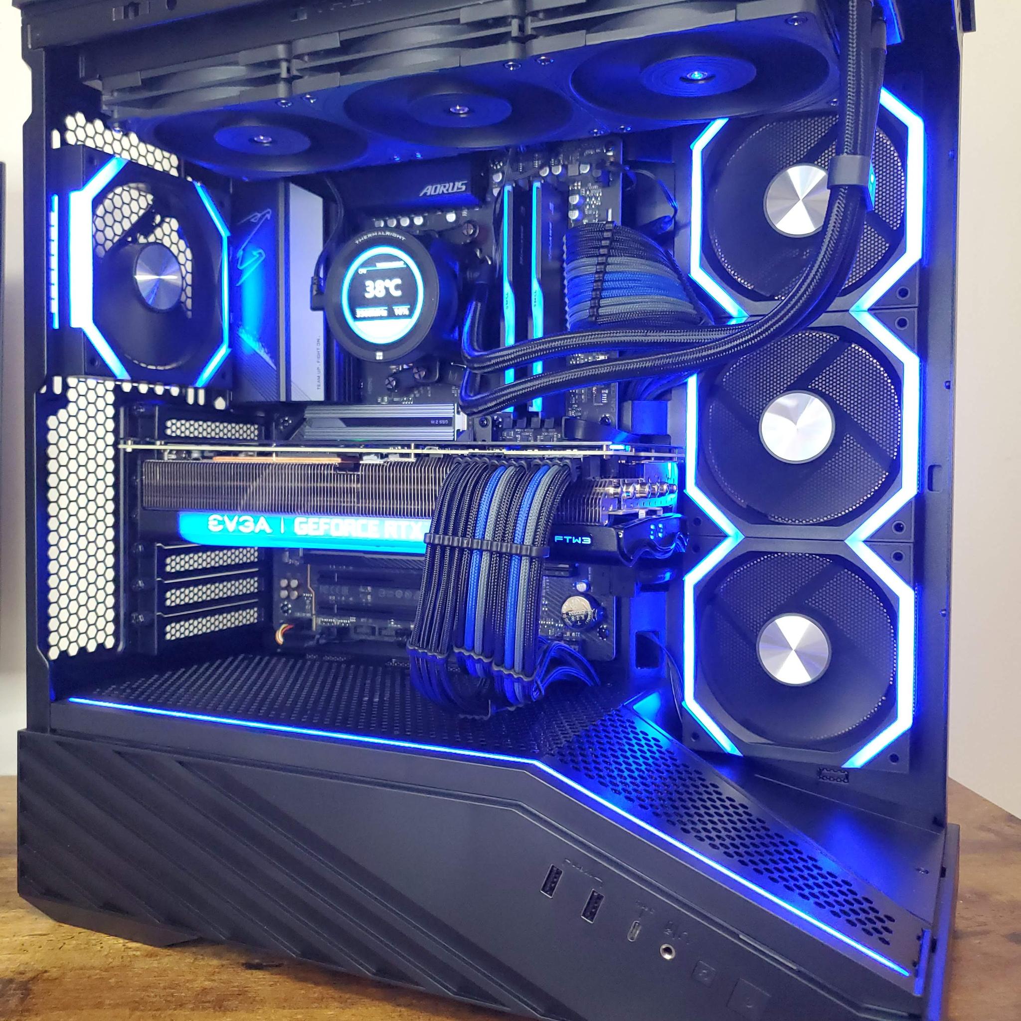 🔵 Sapphire Shadow: Ryzen 7 7700X | RTX 3080 Ti | 32GB DDR5 | 1TB NVMe | ATX Powerhouse 🚀