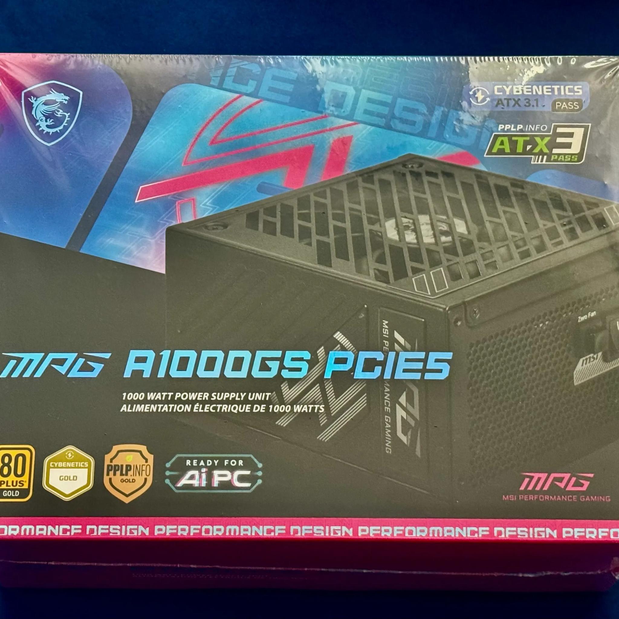 MSI - MPG A1000GS ATX 3.1 1000W & PCIe 5.1 Ready for 5000 series Graphics cards NEW
