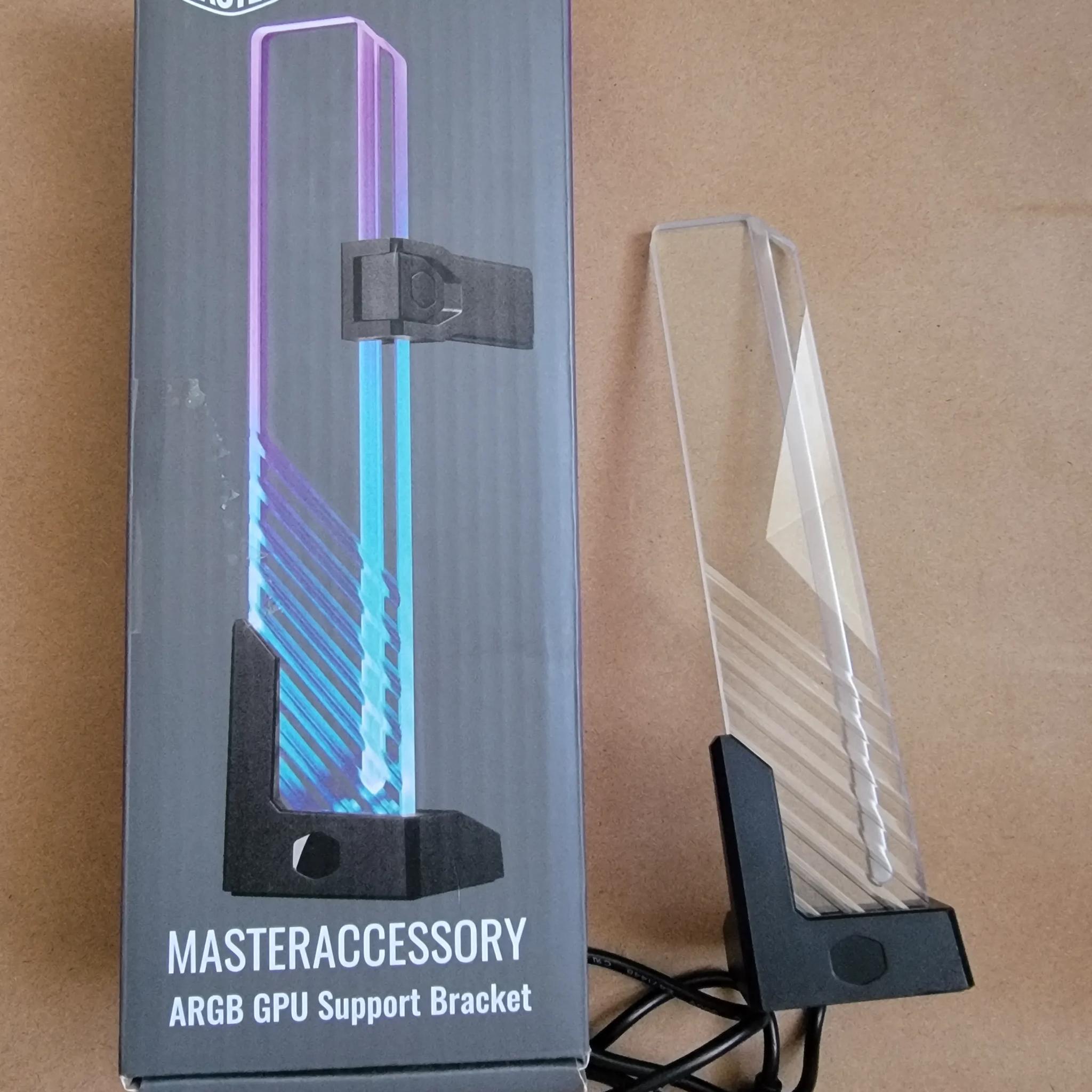 Cooler Master ARGB GPU Support Bracket Tempered Glass - Used