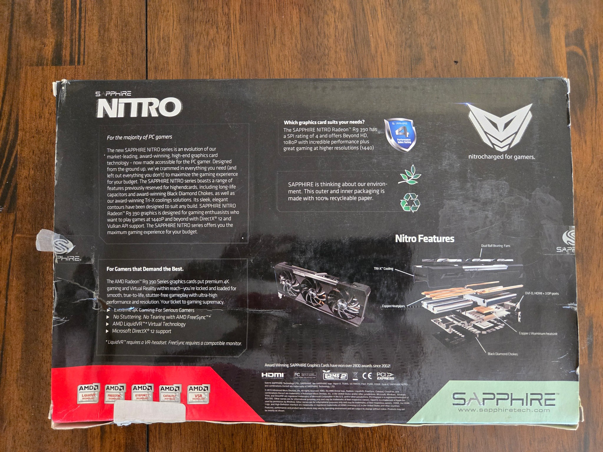 Sapphire NITRO Radeon R9 390 8GB – Open Box / Appears Unused