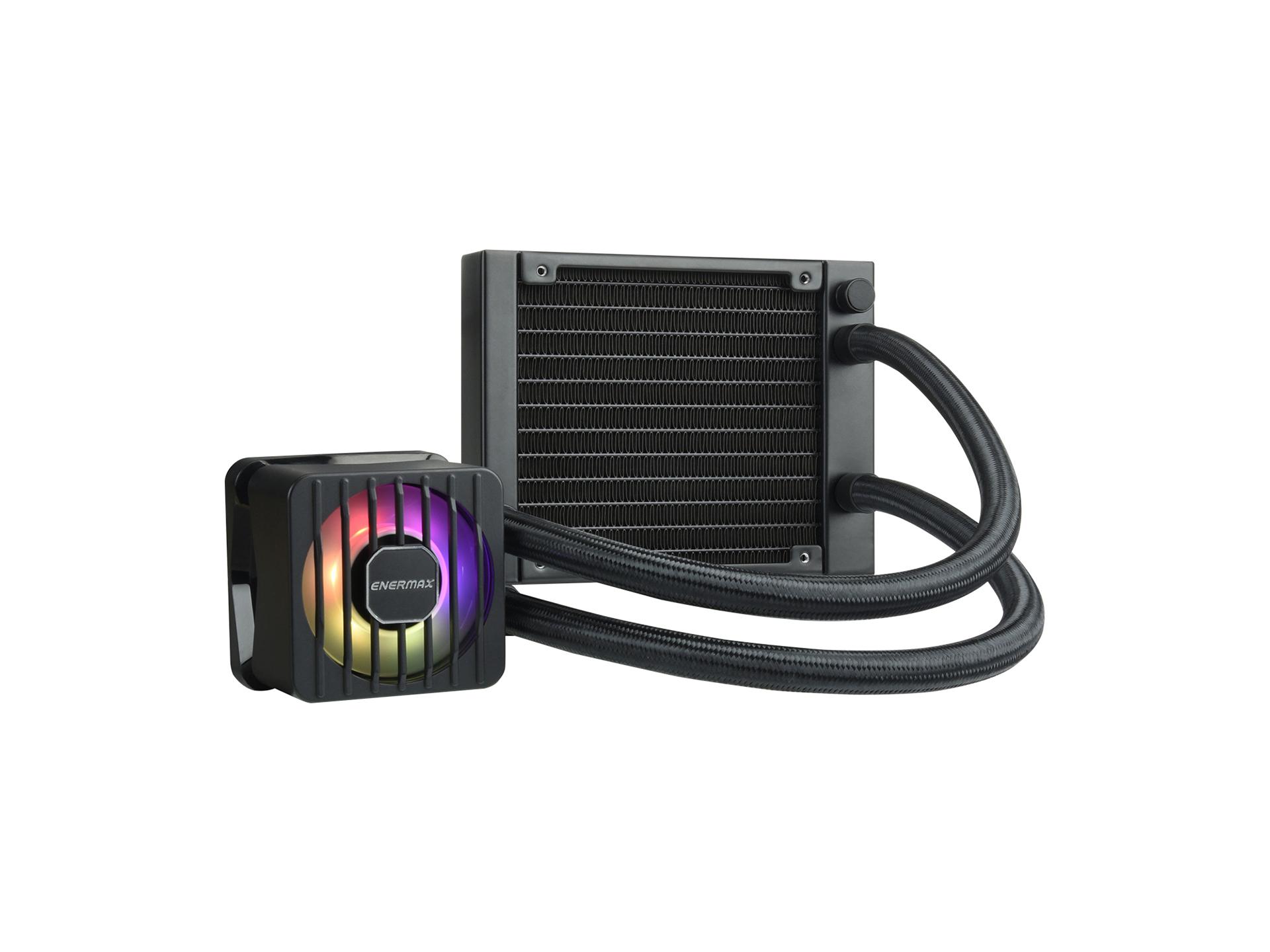ENERMAX LIQMAXFLO SR 120 ARGB AIO CPU Liquid Cooler - 60mm VRM Fan up to 3000 RPM - 300W TDP