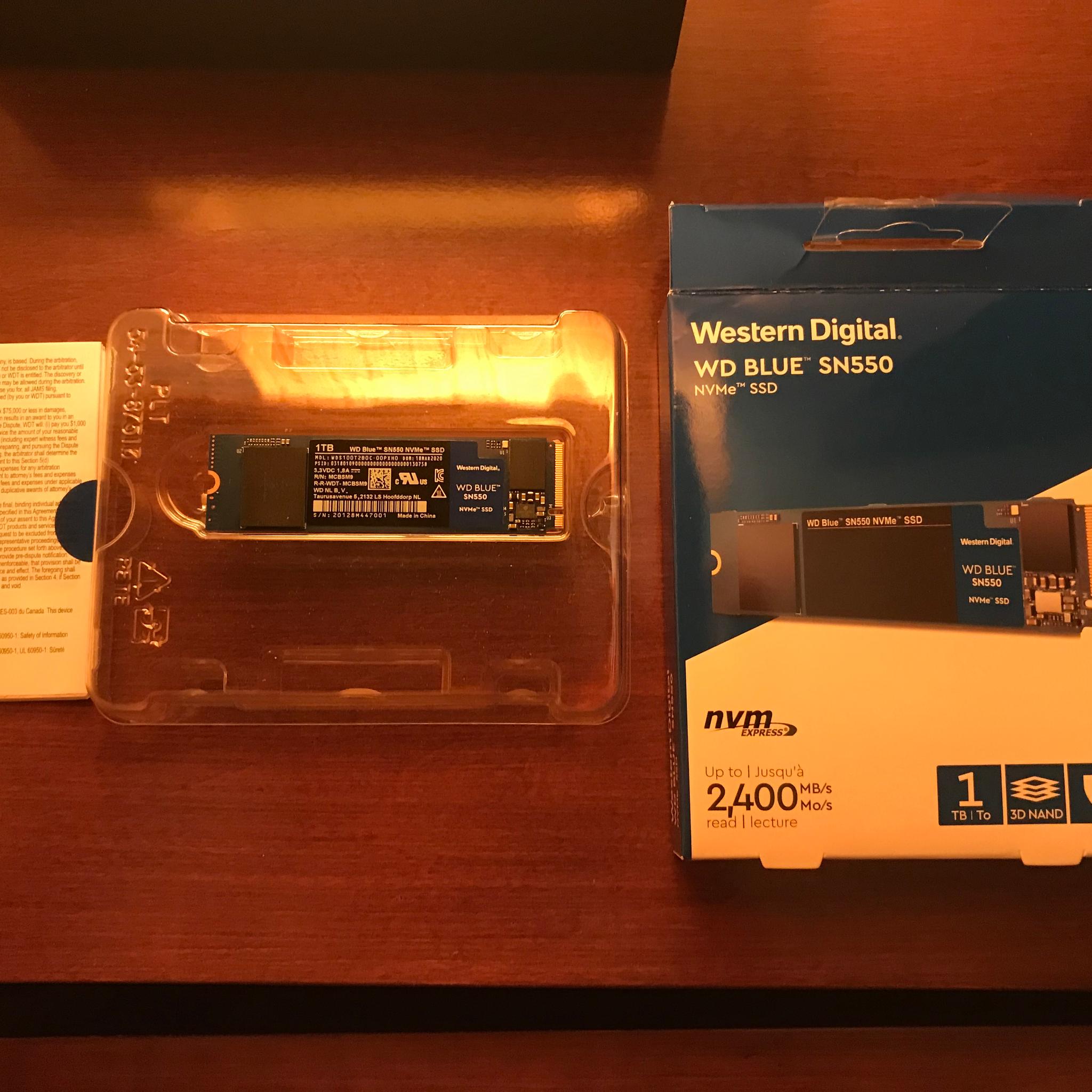 Western Digital SN550 1TB NVME