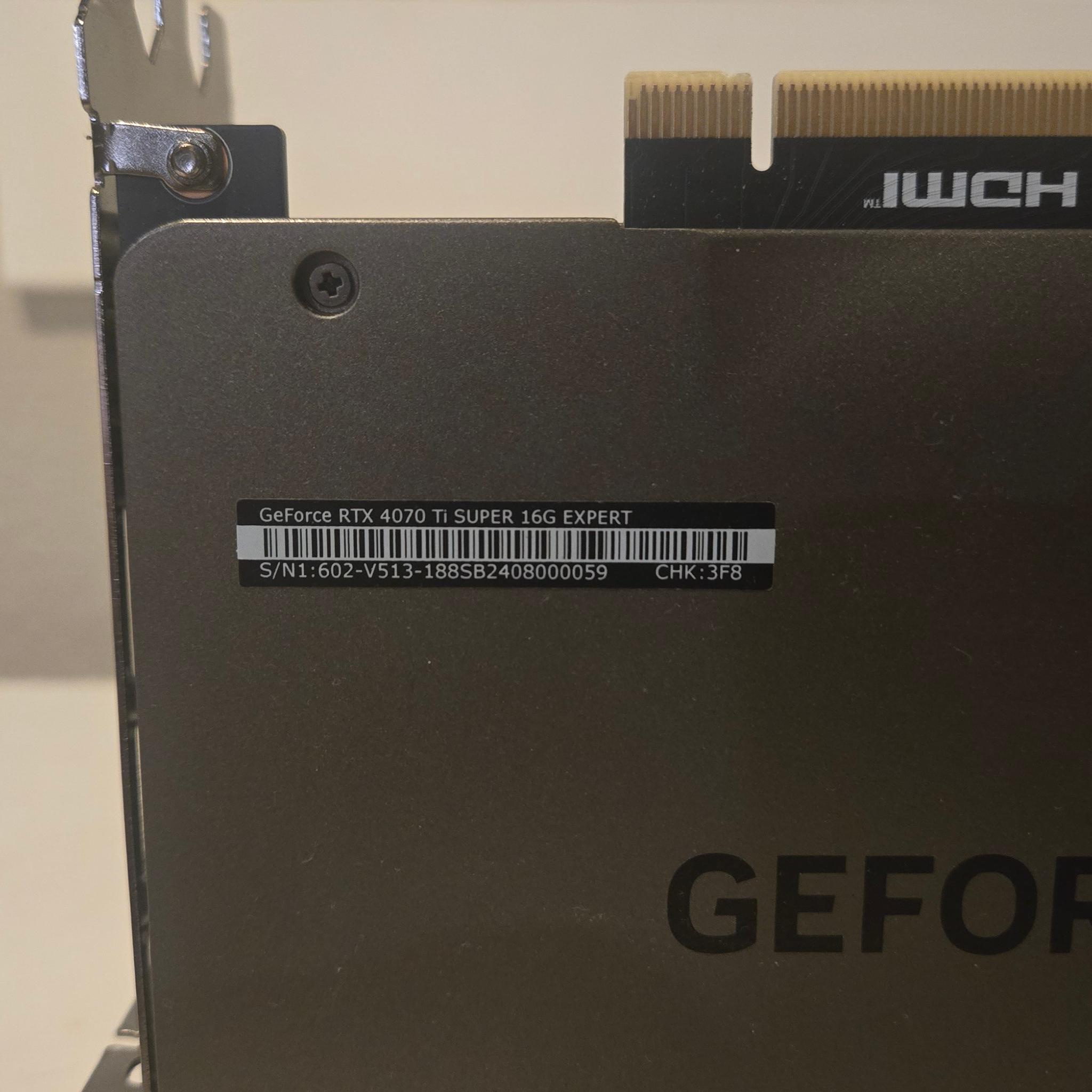 MSI GeForce RTX 4070 Ti SUPER 16G EXPERT
