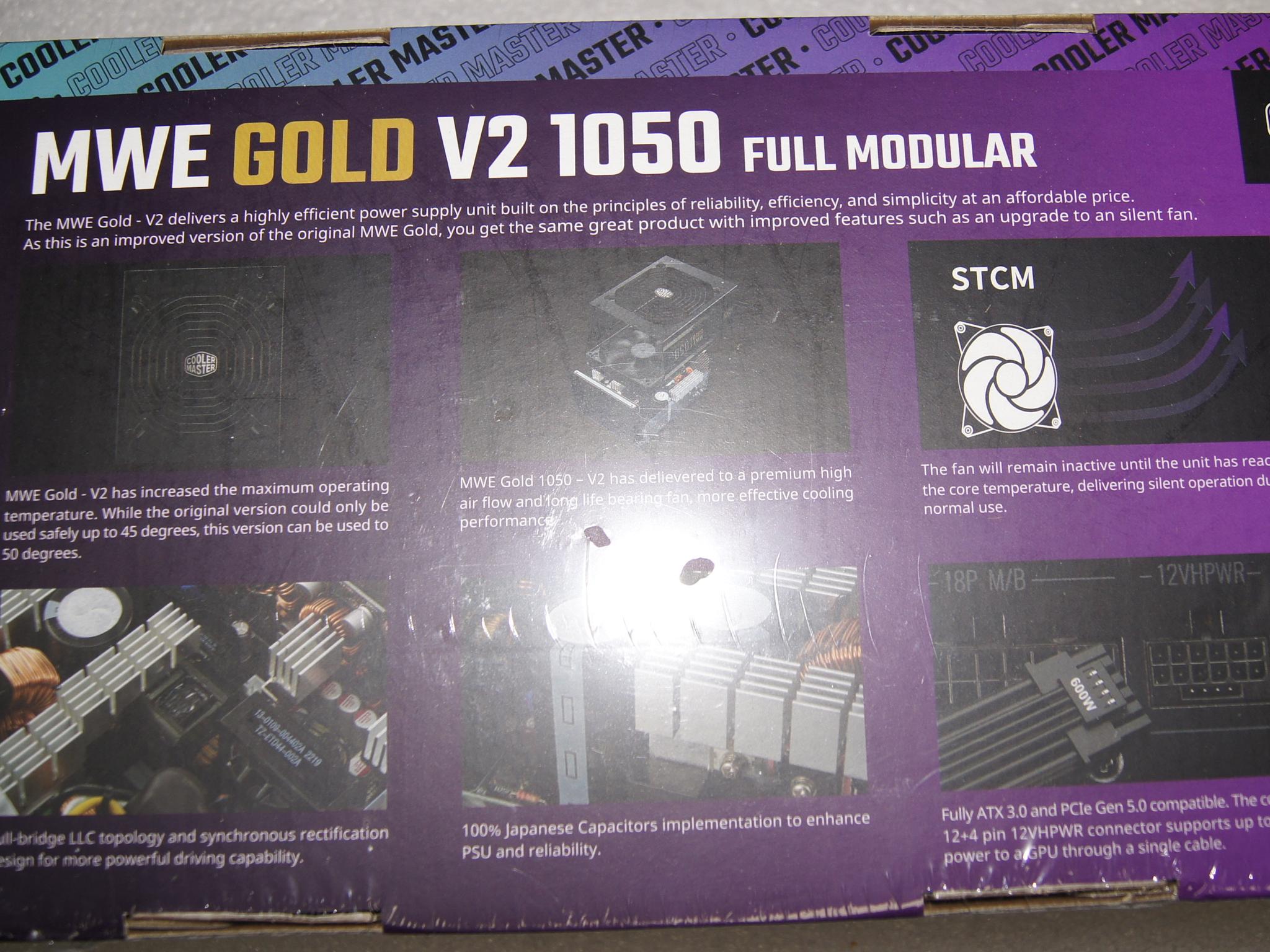 Cooler Master MWE Gold 1050 V2 ATX 3.0 Fully Modular, 1050W Power Supply