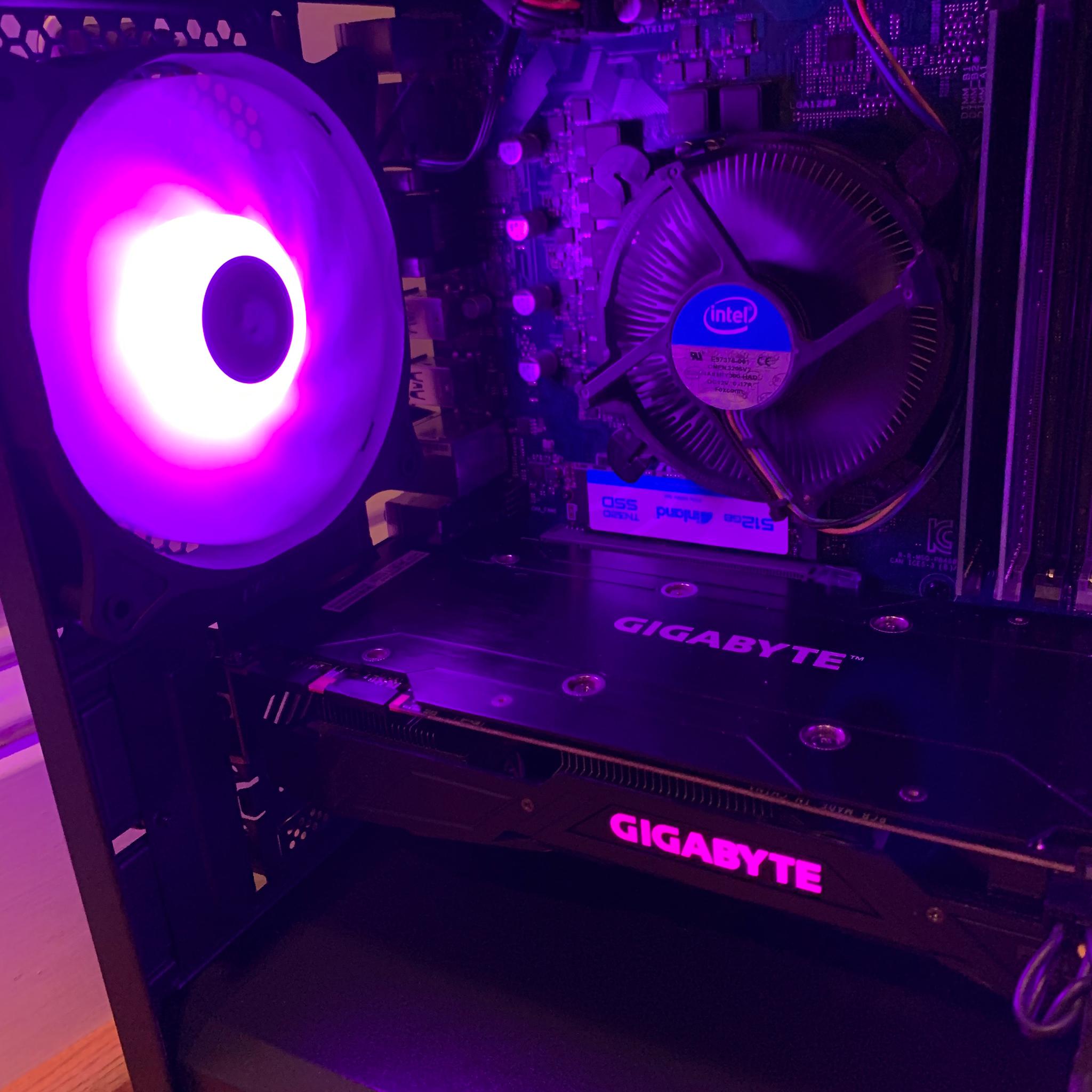 NVIDIA GTX 1070 10100f FORTNITE READY 16GB DDR4 500GB M.2 SSD ARGB LIGHTING WINDOWS 10