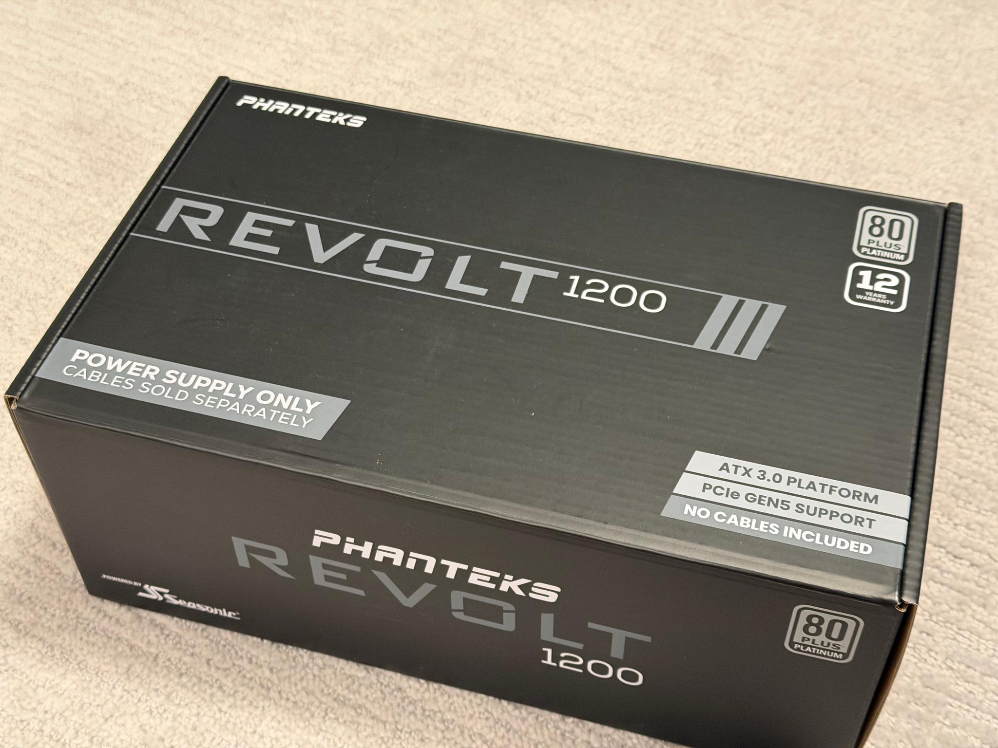 Phanteks 1200w Platinum Power Supply PSU with Sleeved Cable Kit