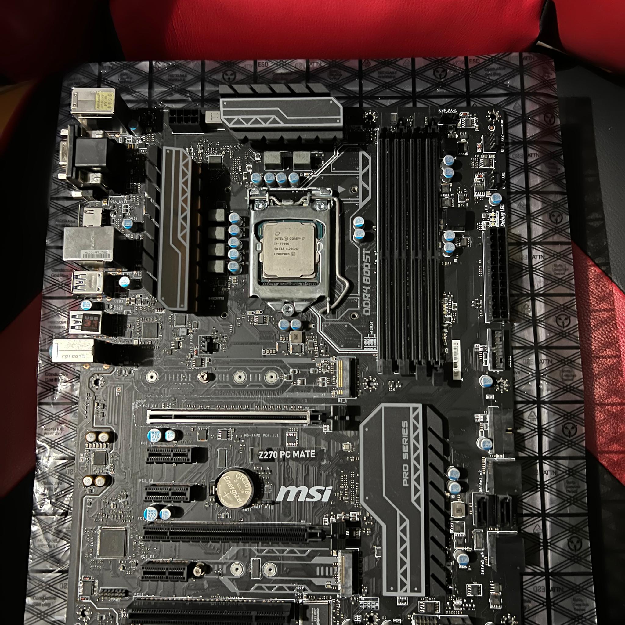 I7 7700K + MSI Z270 PC Mate