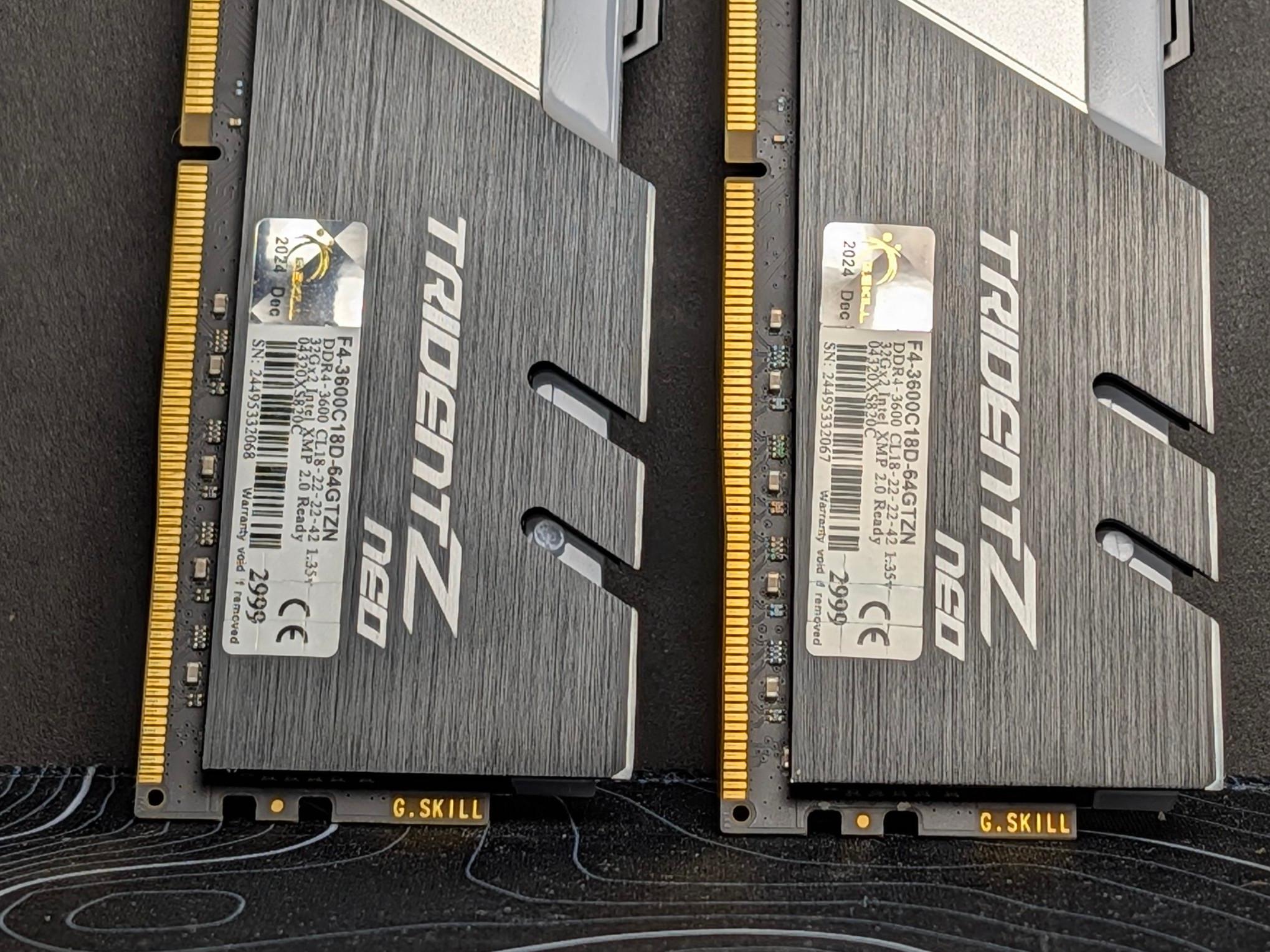 G.Skill Trident Z RGB 64GB (2 x 32 GB) DDR4-3600 CL18