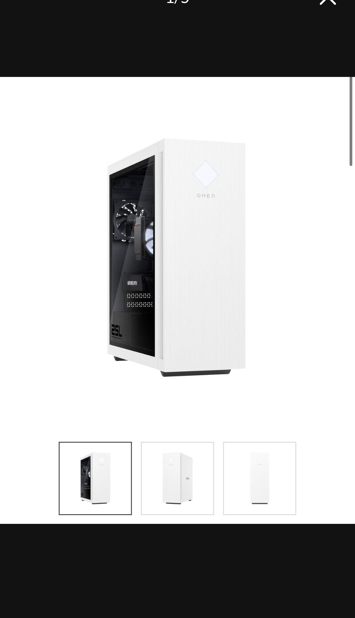 HP Omen 25L Gaming Desktop – Ryzen 5 5600g, GeForce GTX 1660 super 8GB, 24GB RAM, 2TB HHD, 512GB SSD