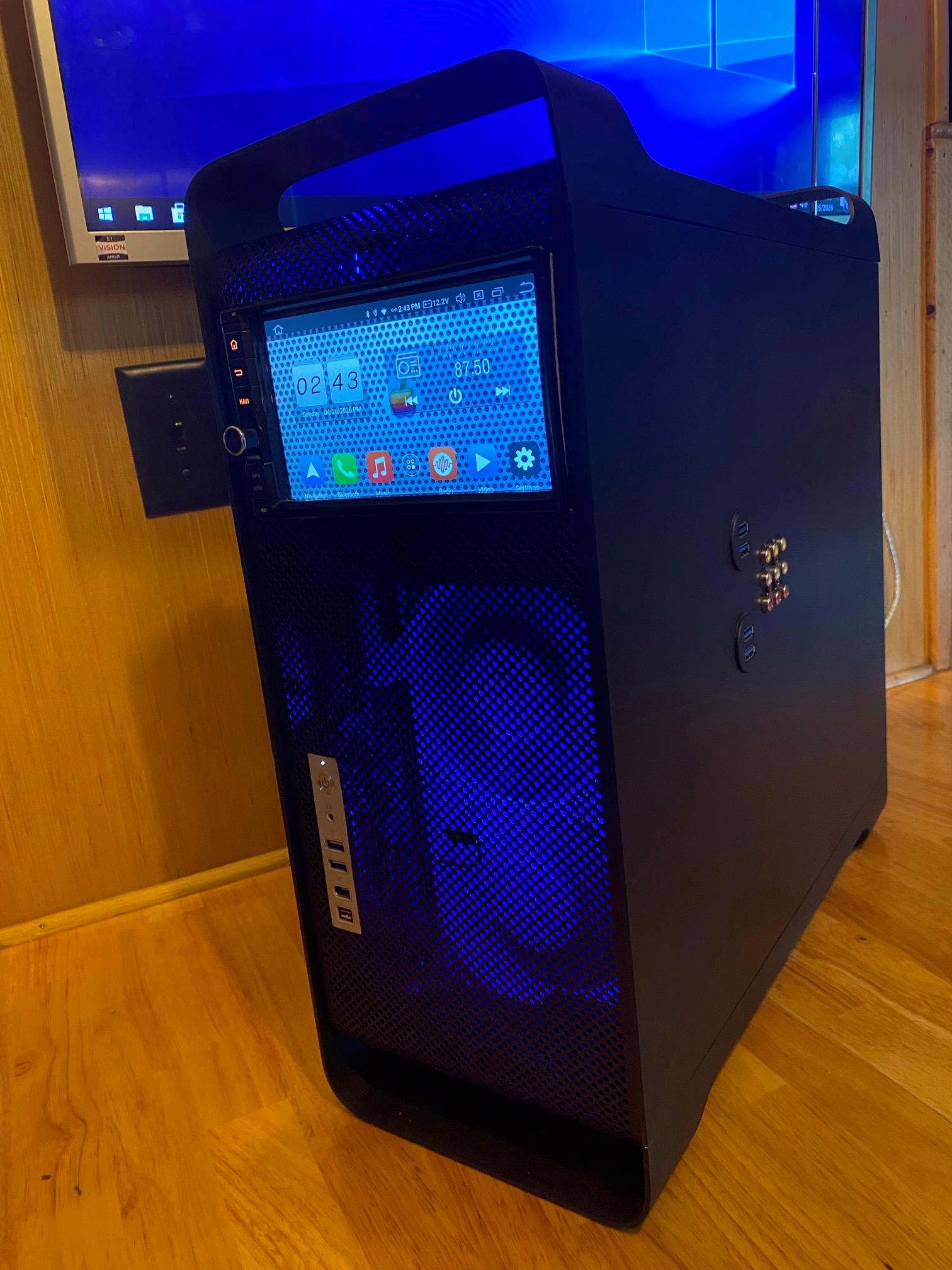 Custom Apple Mac Pro 3, 1 | Built in 7" Android touchscreen receiver | LEDs