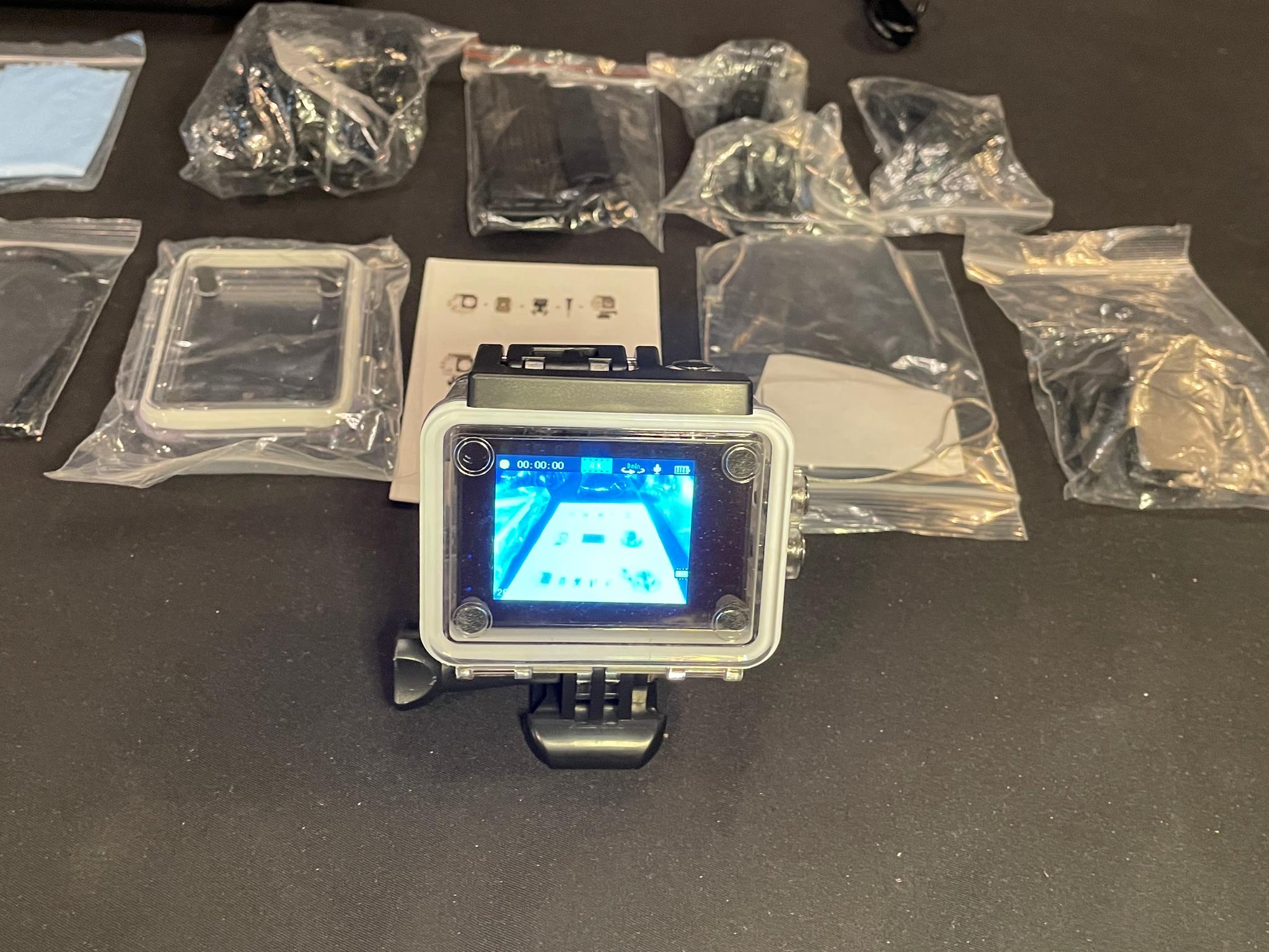 4k Action Camera With Hard Case And Accessories