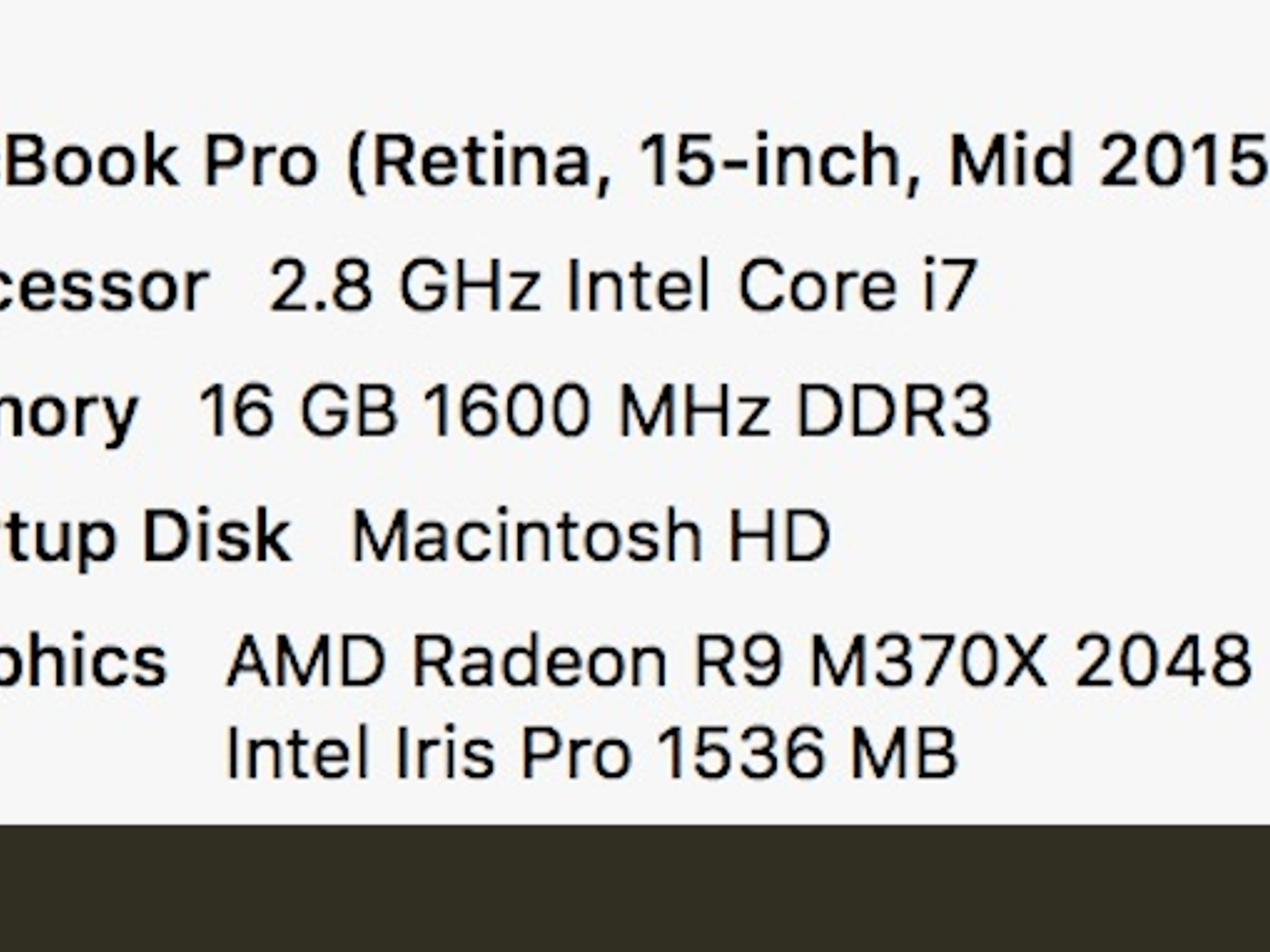 Apple Macbook Pro 15-inch 2015 (4-Core 2.8 Ghz i7, 16GB RAM, 1TB SSD) (MAX-SPEC)