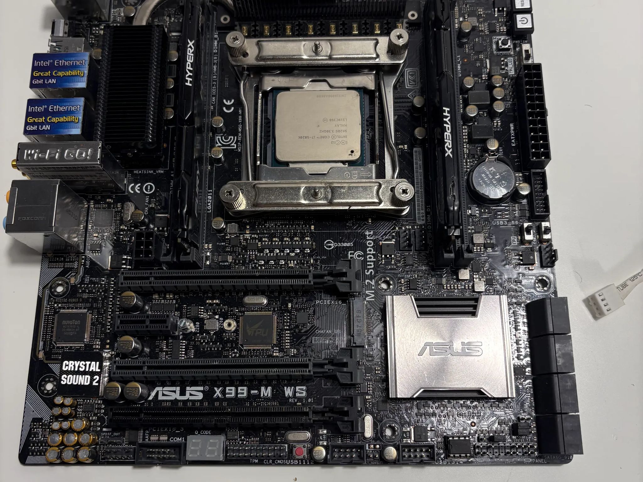CPU + Motherboard Combo: i7 5820K, ASUS X99-M WS, 16GB DDR4