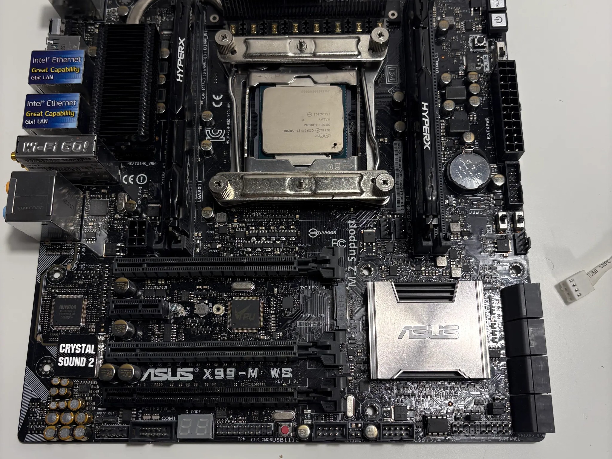 CPU + Motherboard Combo: i7 5820K, ASUS X99-M WS, 16GB DDR4