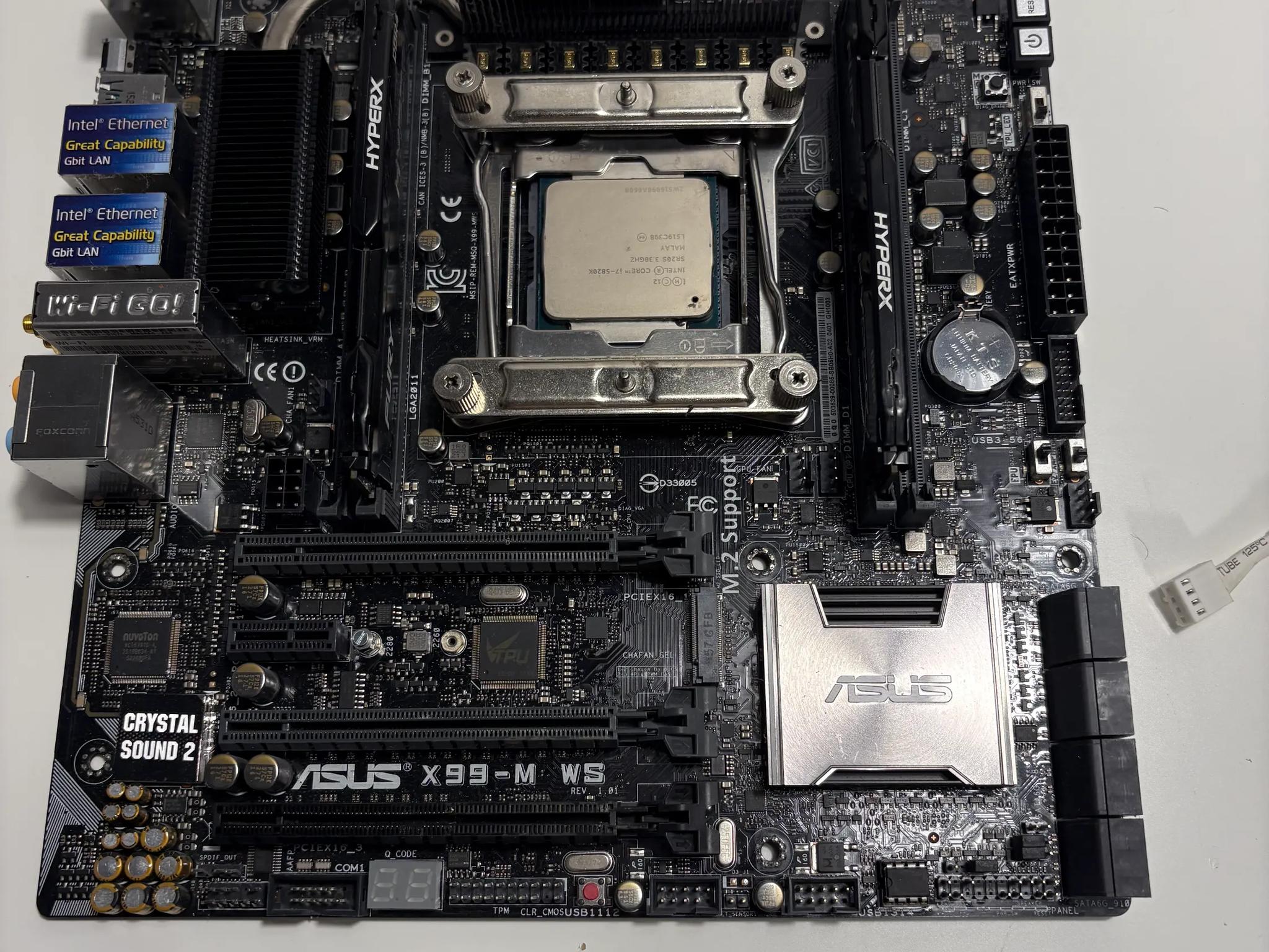 CPU + Motherboard Combo: i7 5820K, ASUS X99-M WS, 16GB DDR4
