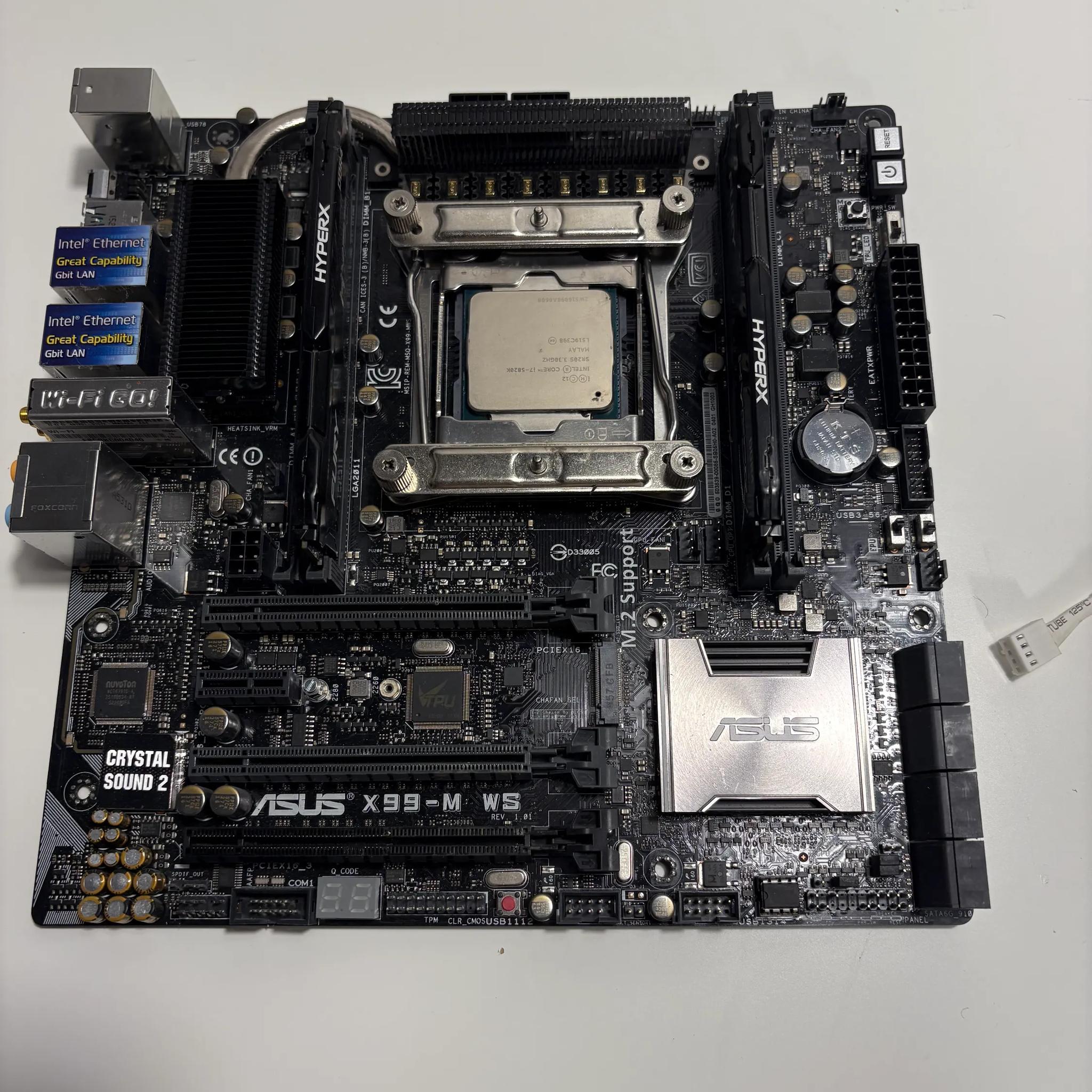 CPU + Motherboard Combo: i7 5820K, ASUS X99-M WS, 16GB DDR4