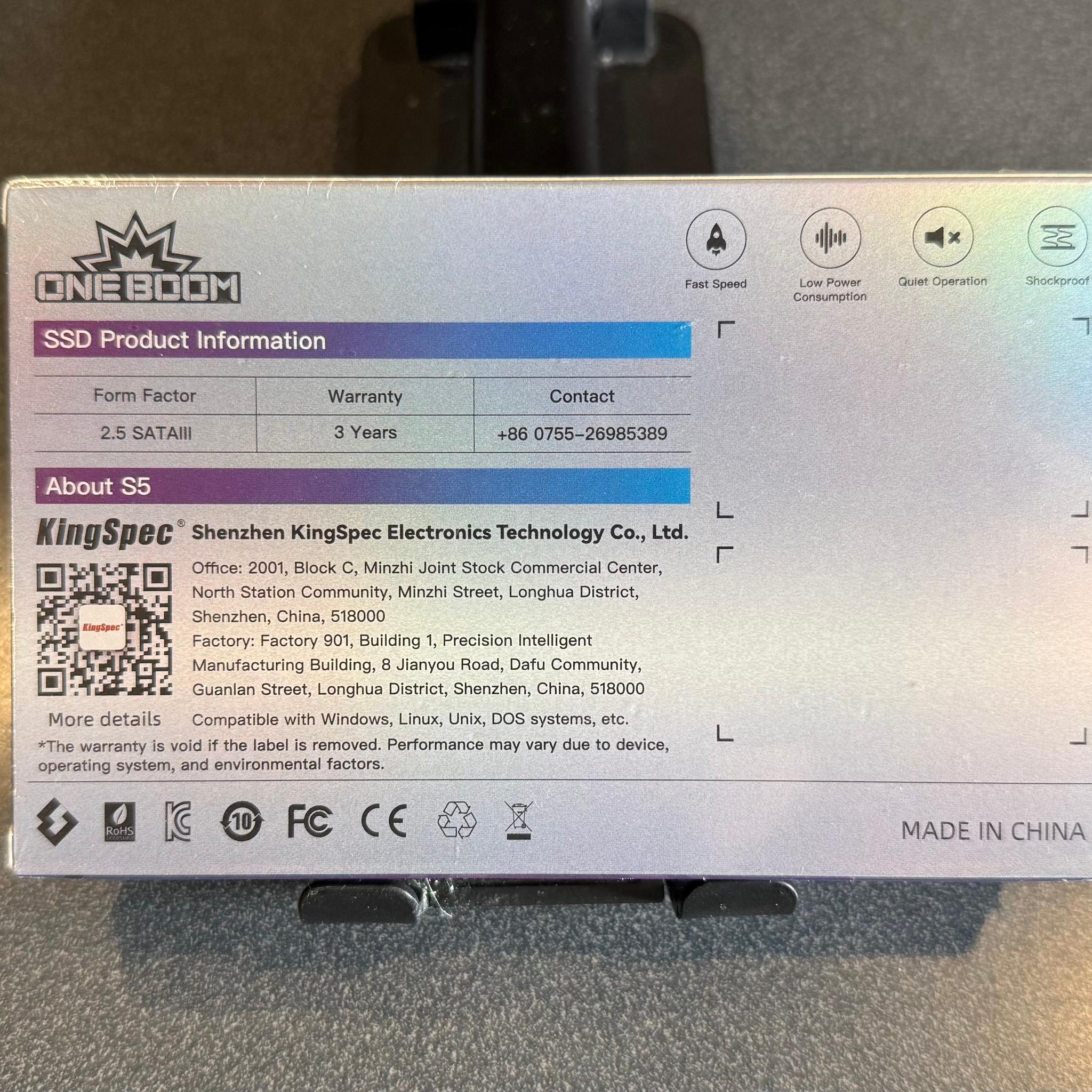 NEW SEALED 1TB SATA SDD KingSpec Ranger