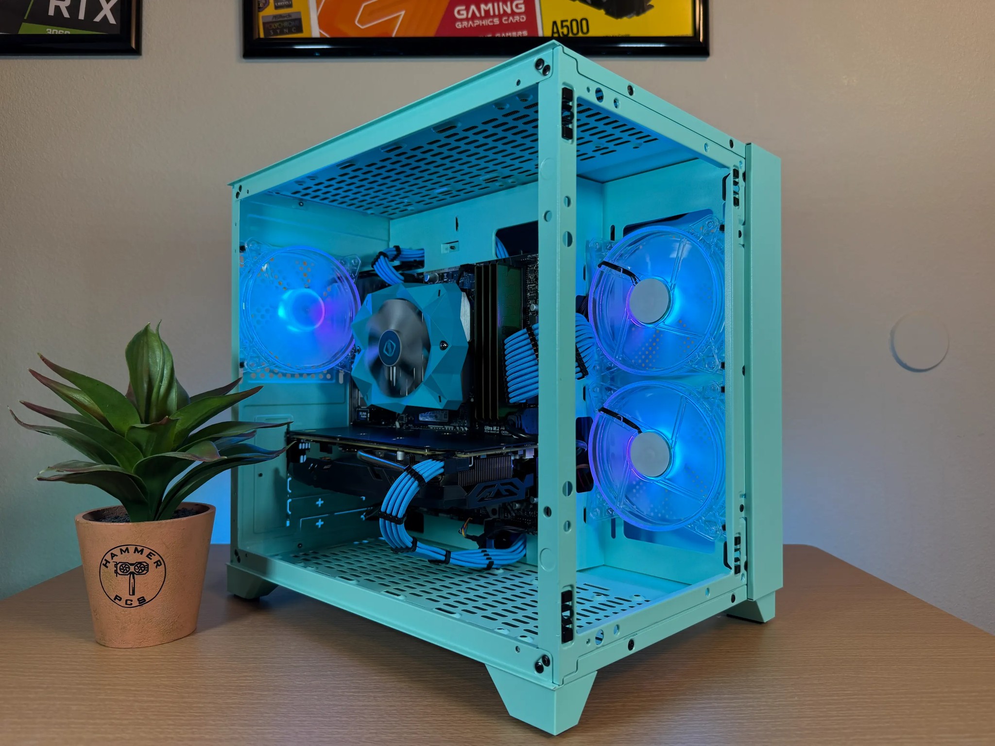 ❄️🩵MINT Themed Gaming PC❄️🩵| Windows 11, Intel i5, RX 580 | Fortnite, GTA V, Valorant, More!